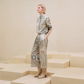Pantalon cropped Inspiration Pyjama imprimé « Effet Kaléidoscope »
