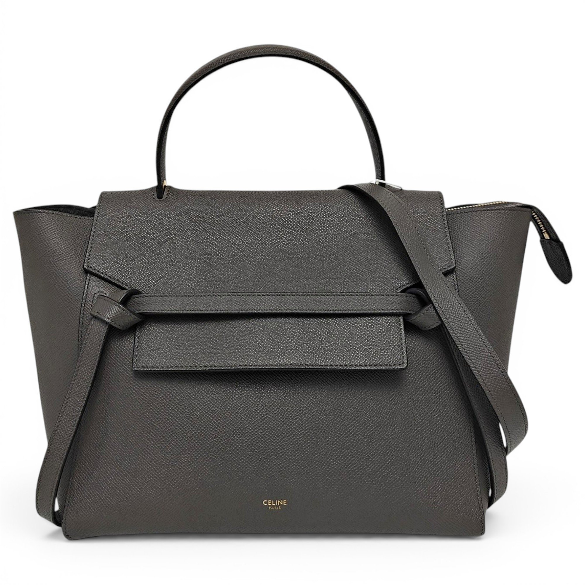 Belt leather handbag