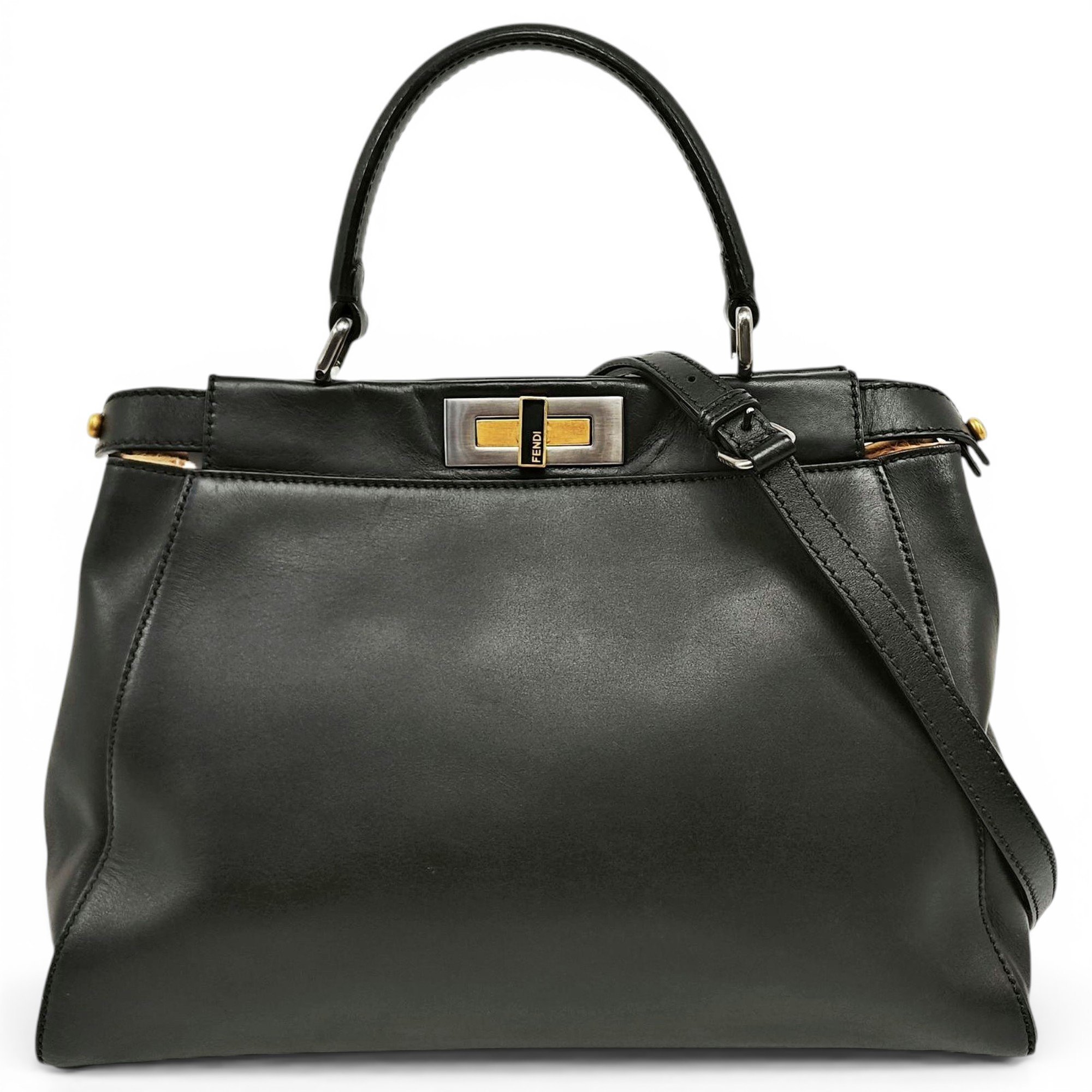 Peekaboo leather handbag