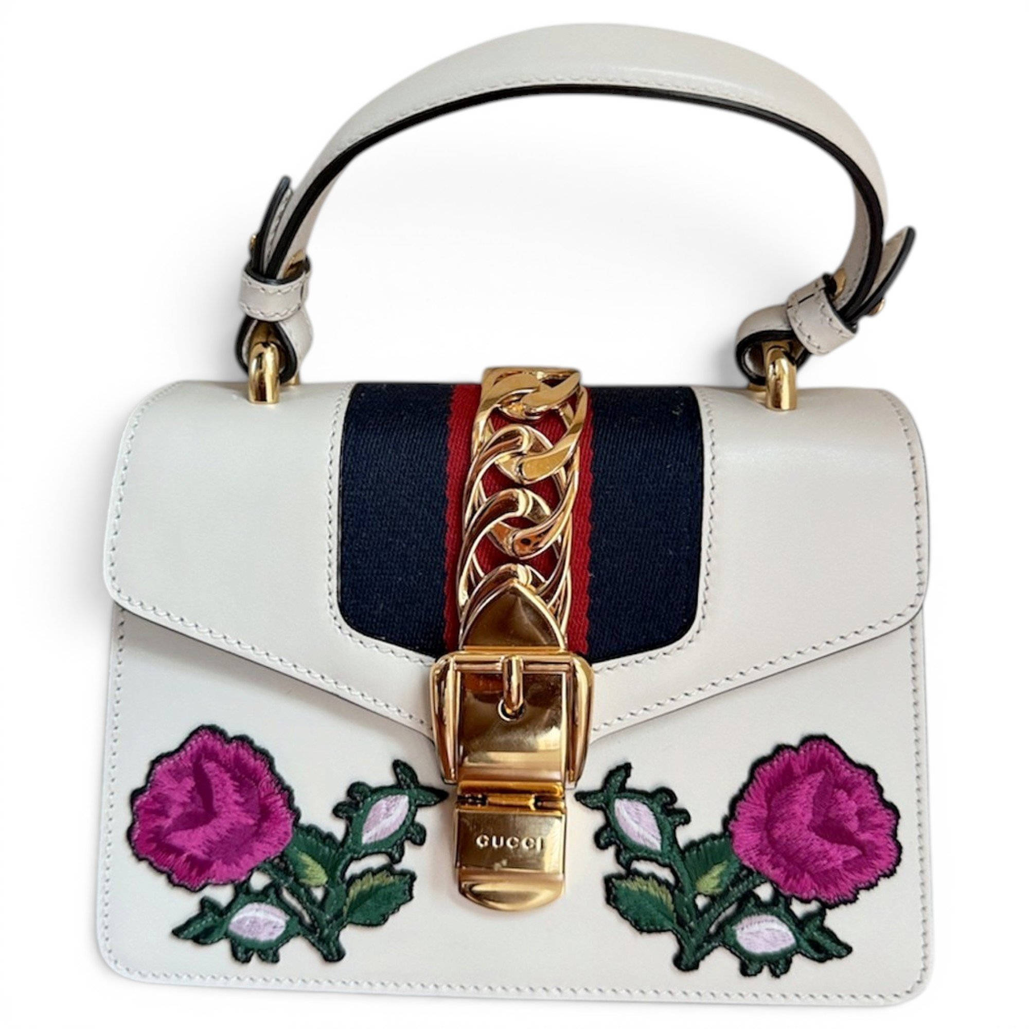 Gucci Sylvie Top Handle leather handbag