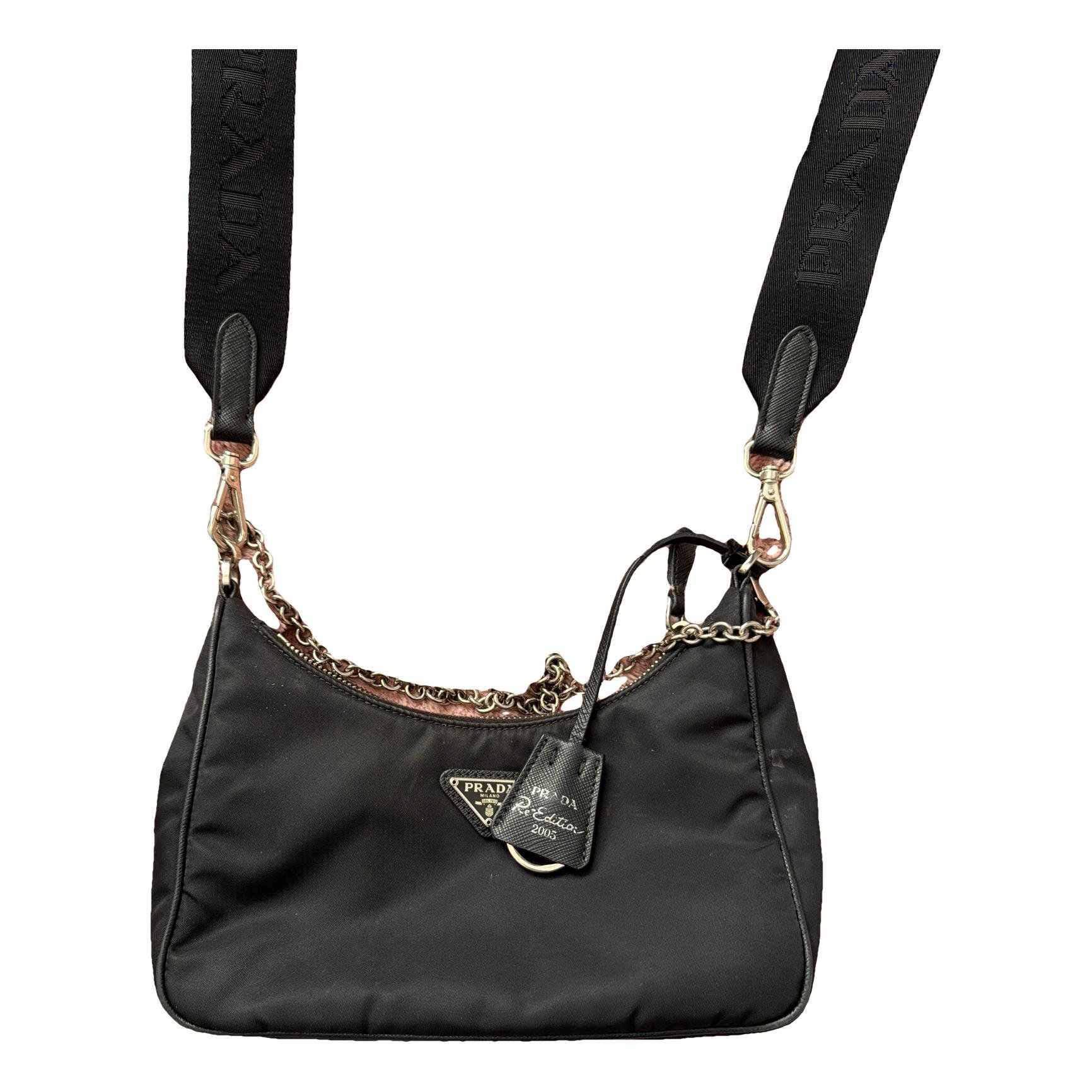 Re-edition leather handbag