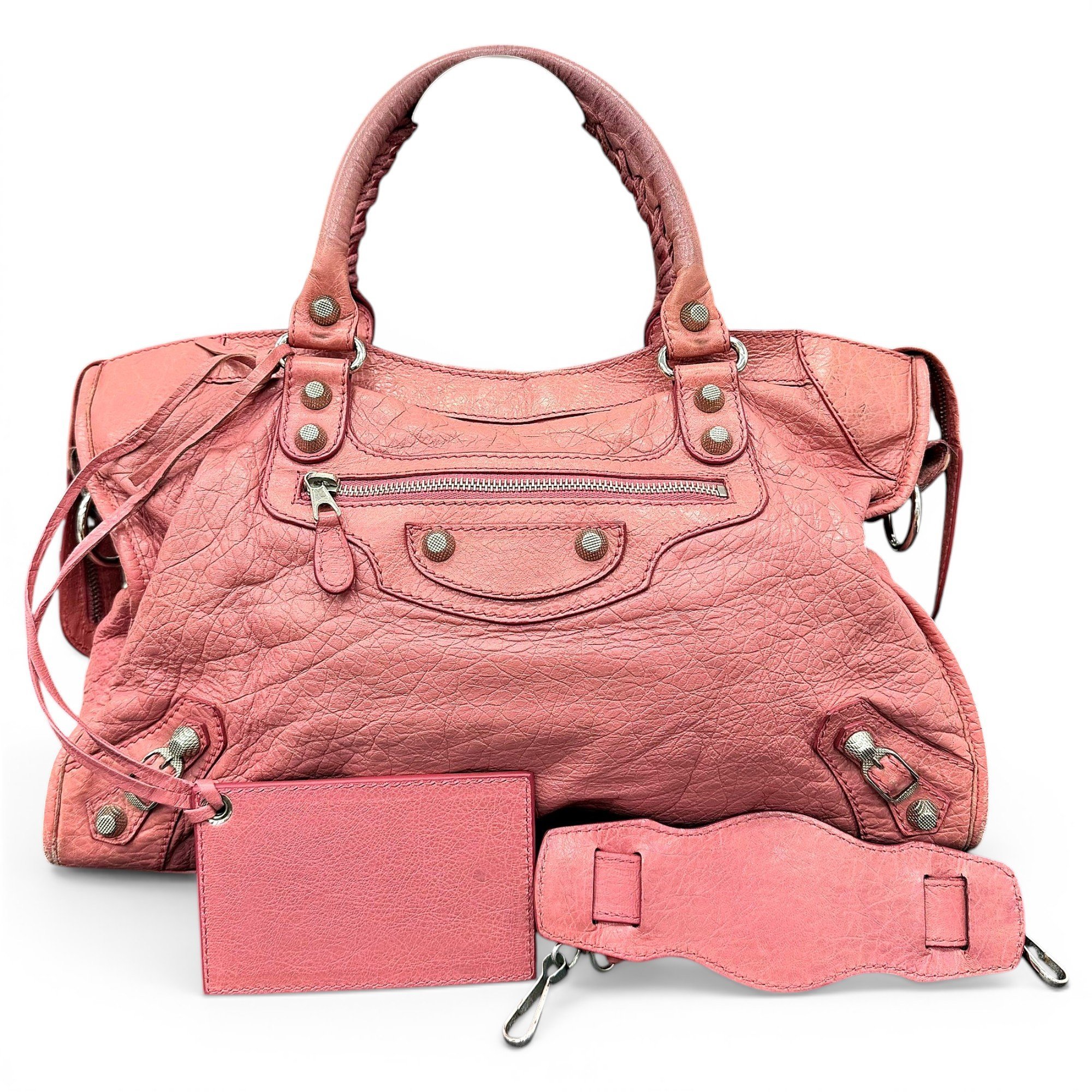 Classic Metalic leather handbag