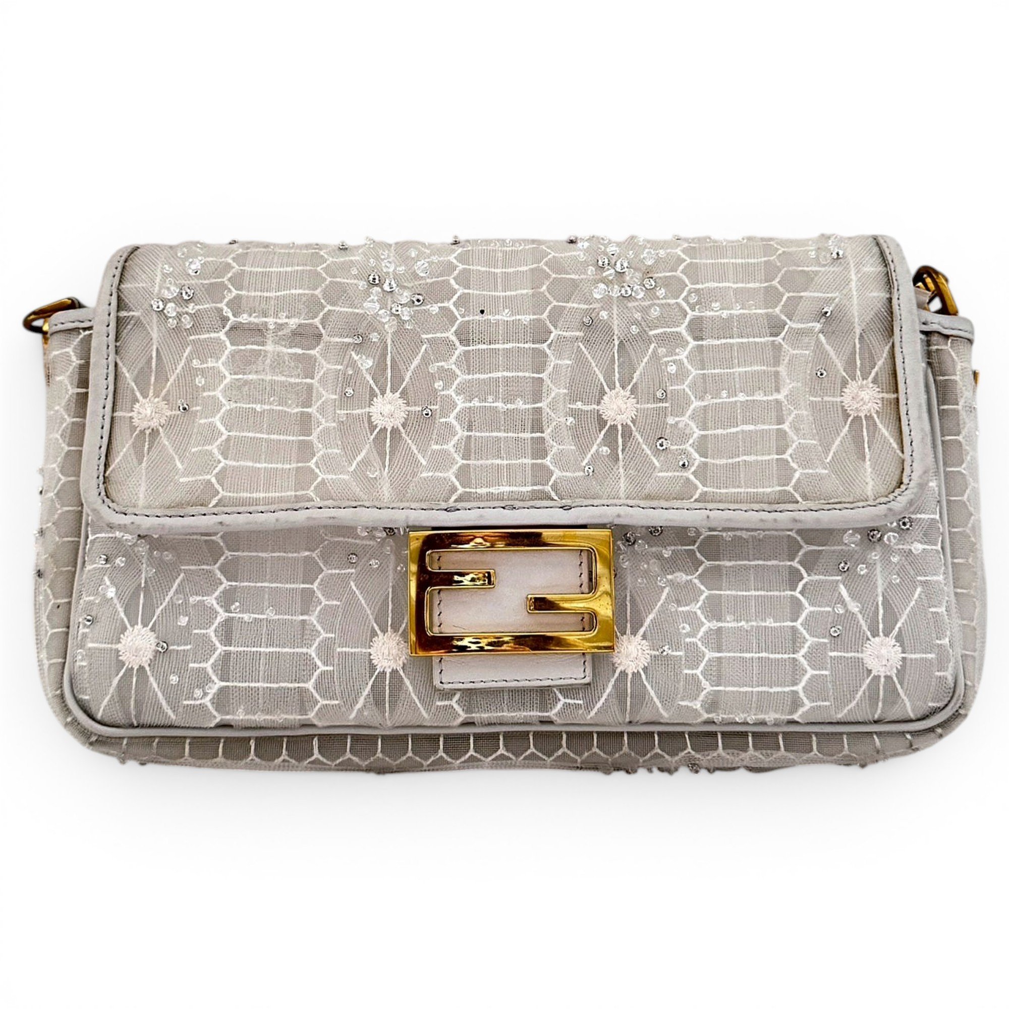 Baguette linen handbag