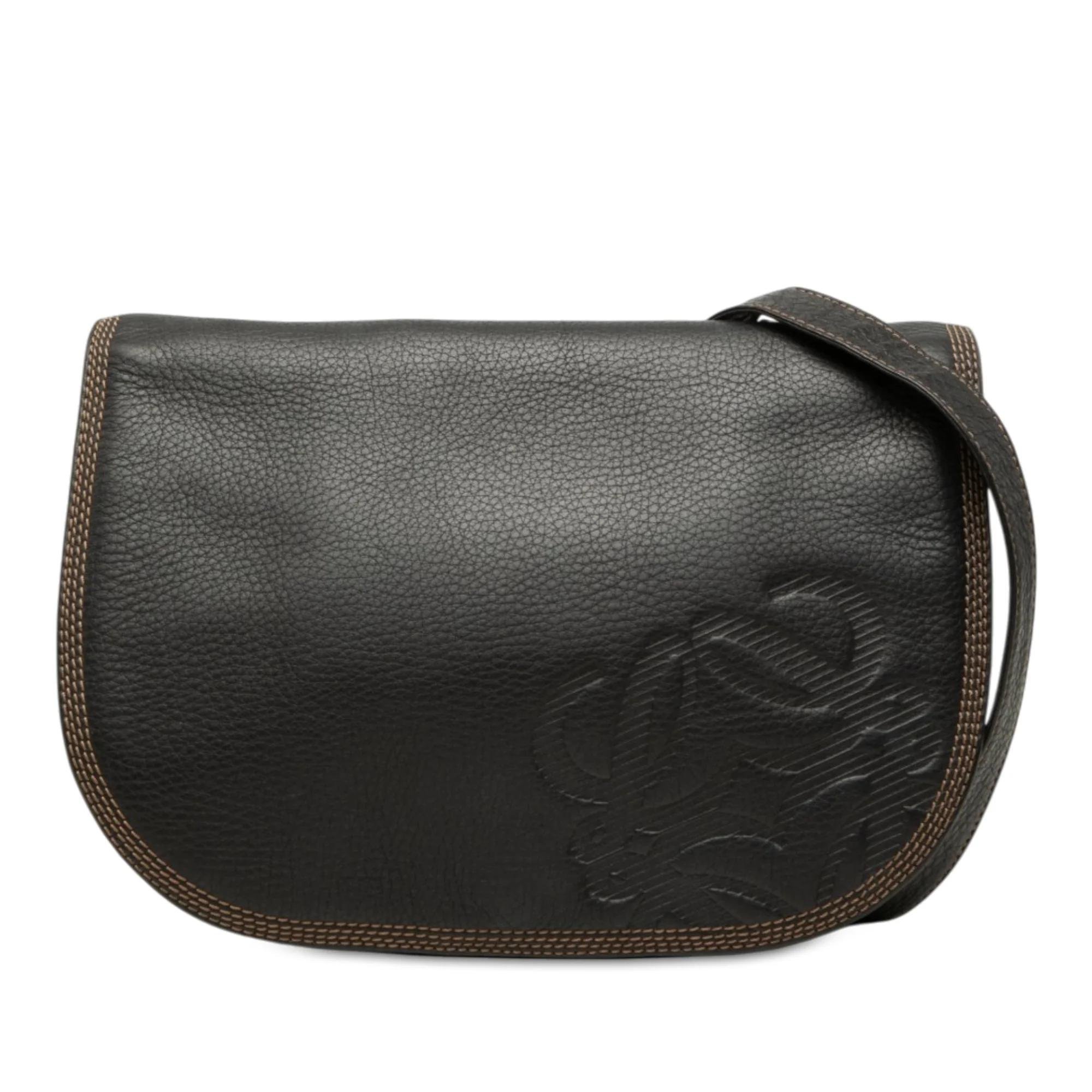 Anagram leather crossbody bag