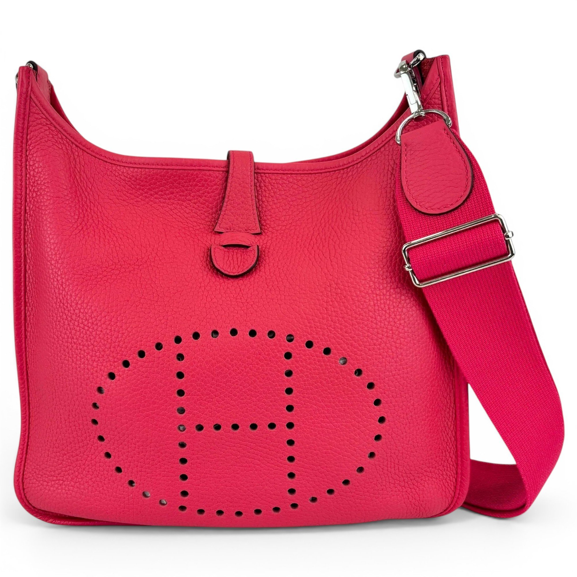 Hermes Evelyne Handbag Clemence Leather 7715