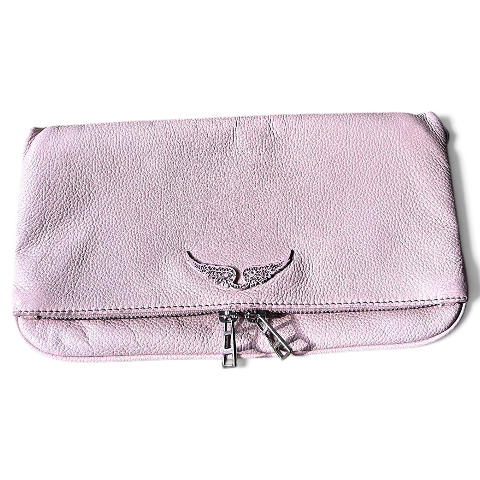 Rock leather clutch bag