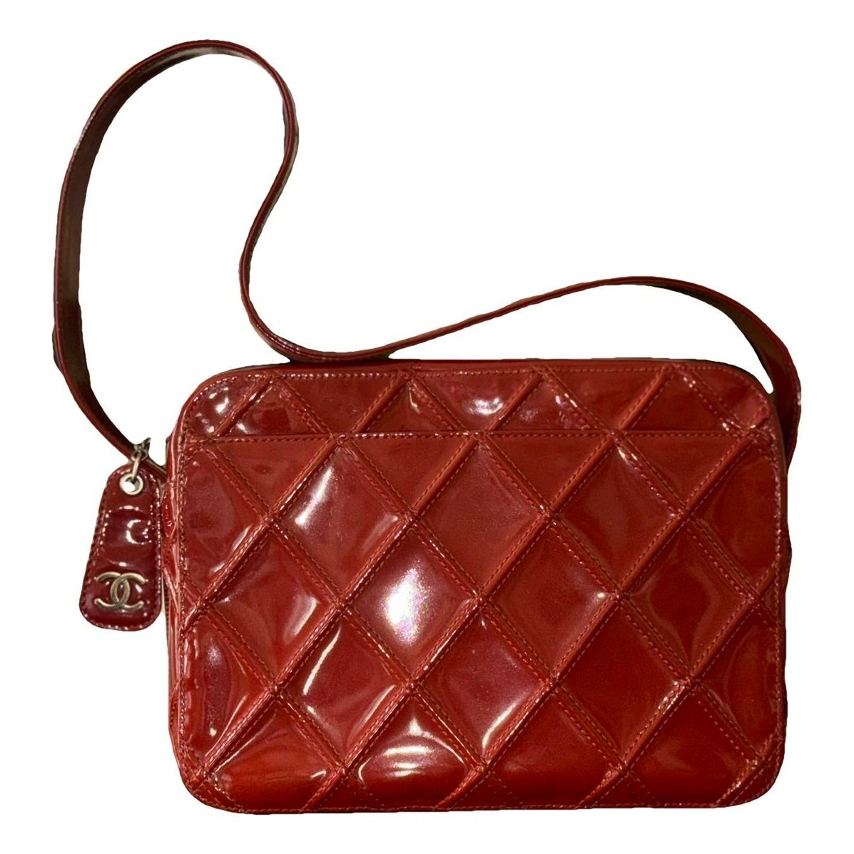 Patent leather satchel