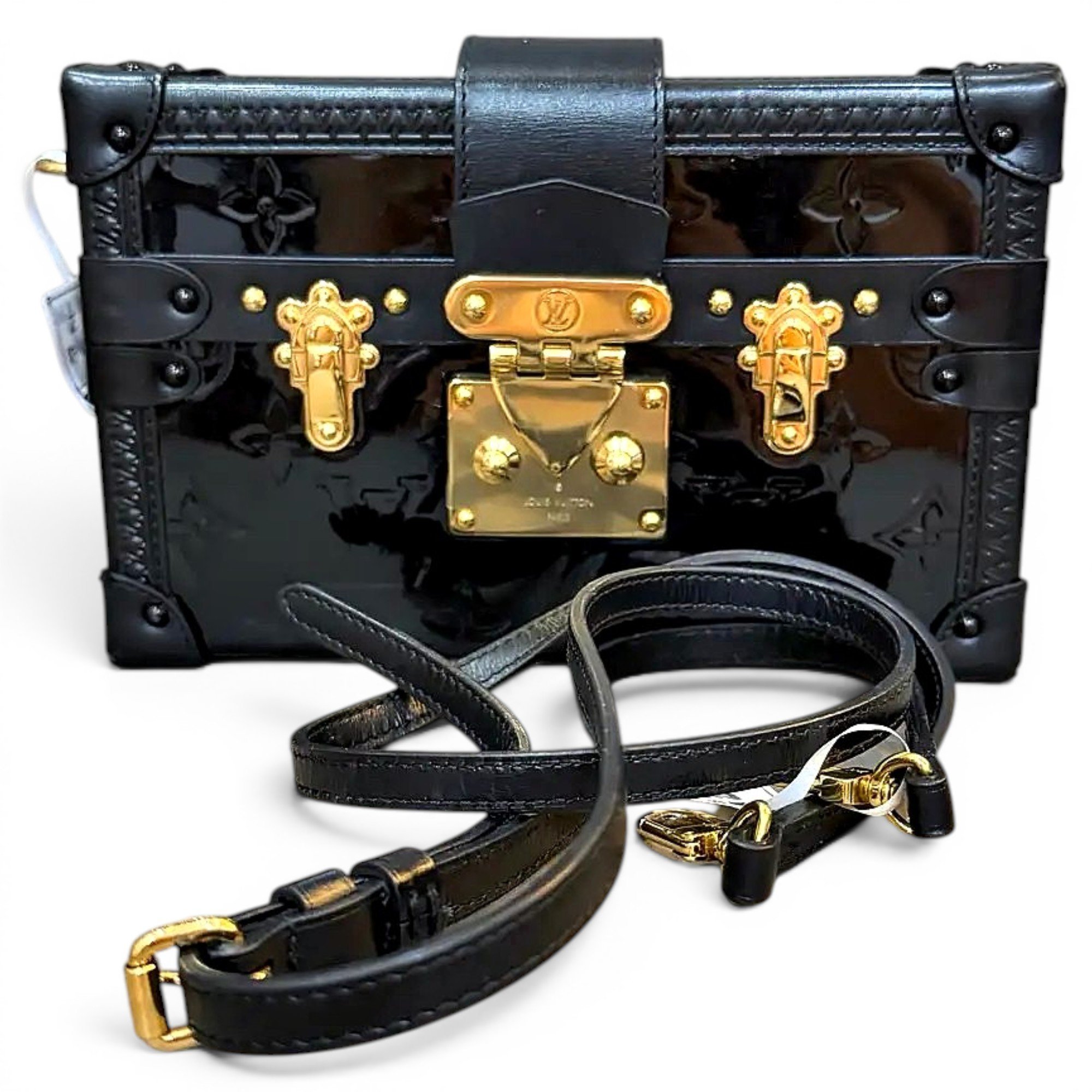 Louis Vuitton Petite Malle patent leather handbag