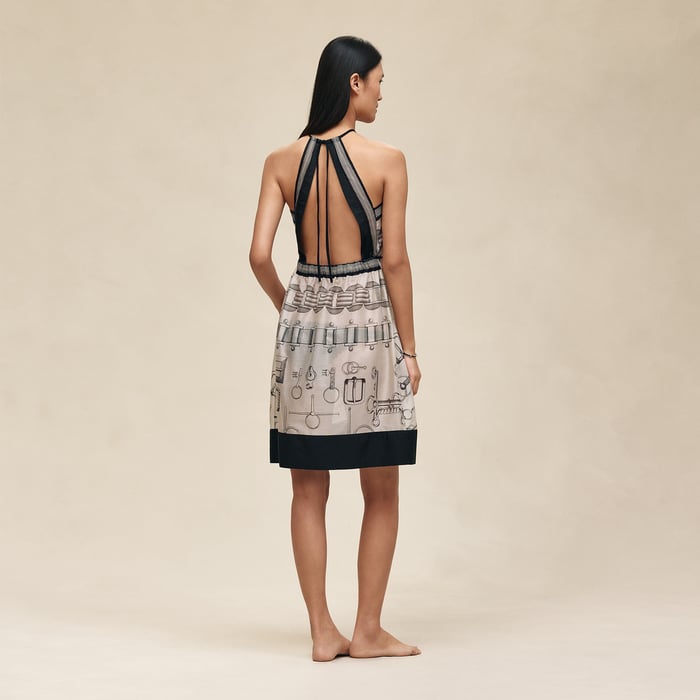 Beige Pierre d'Istrie "Cahier Du Colporteur" Beach Dress