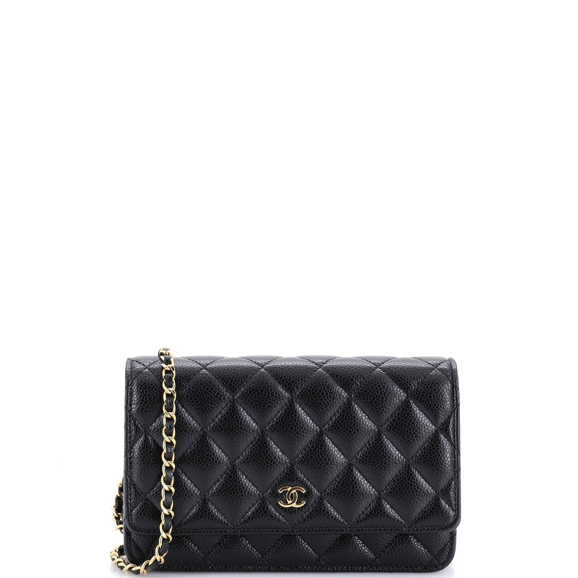 Wallet on Chain Quilted Caviar
