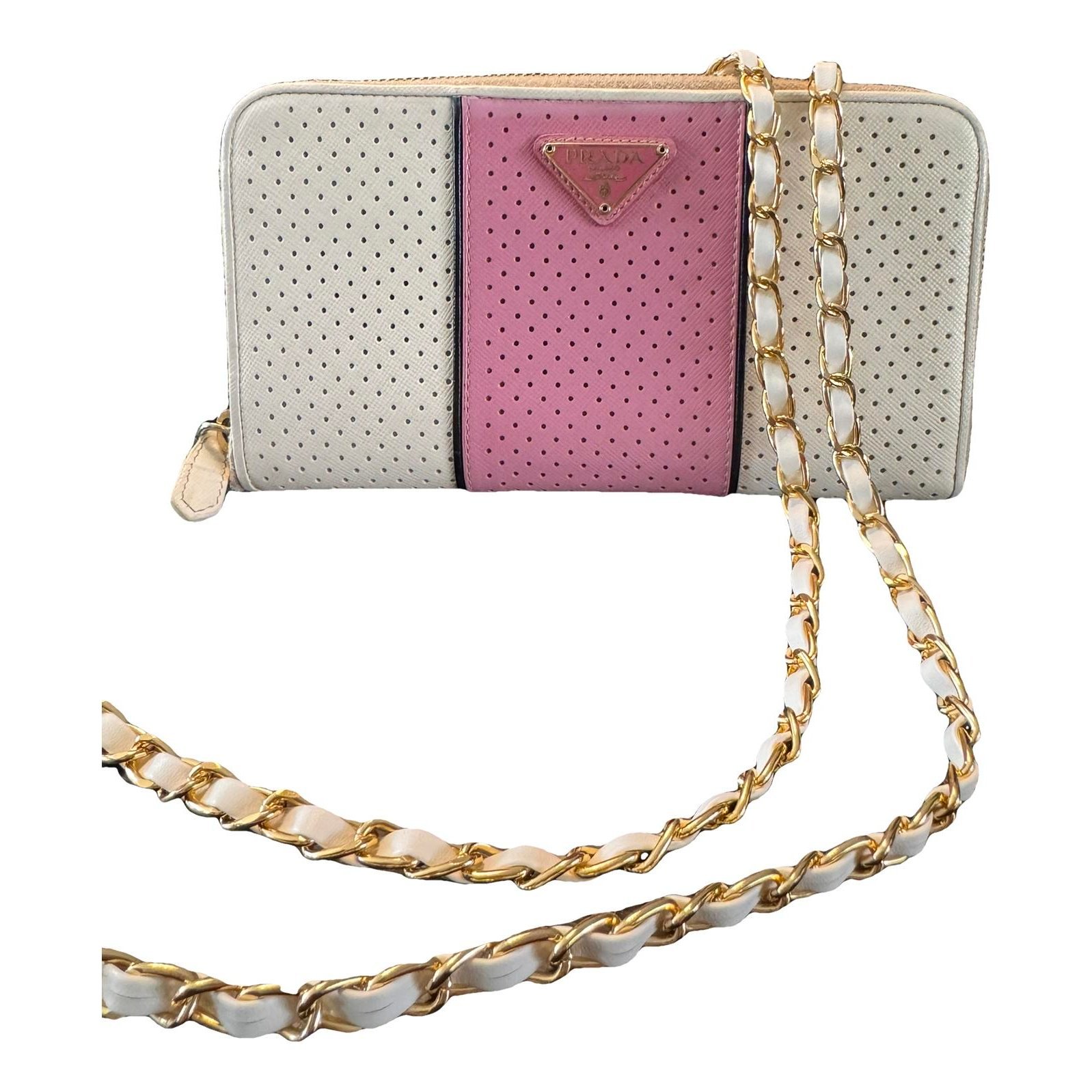 Leather clutch bag