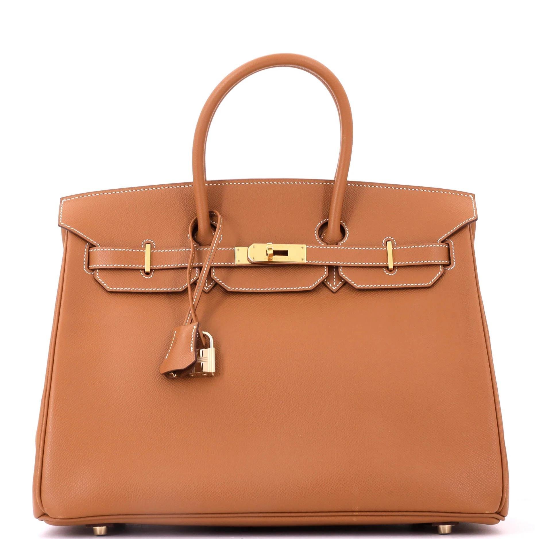 Birkin 35 leather handbag