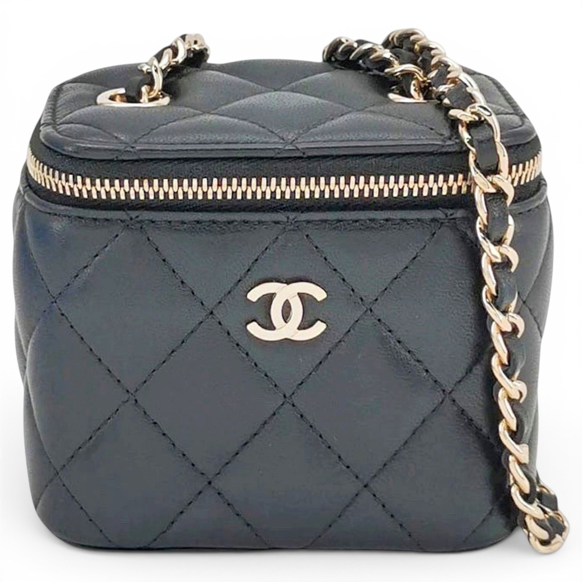 Trendy CC Vanity leather handbag