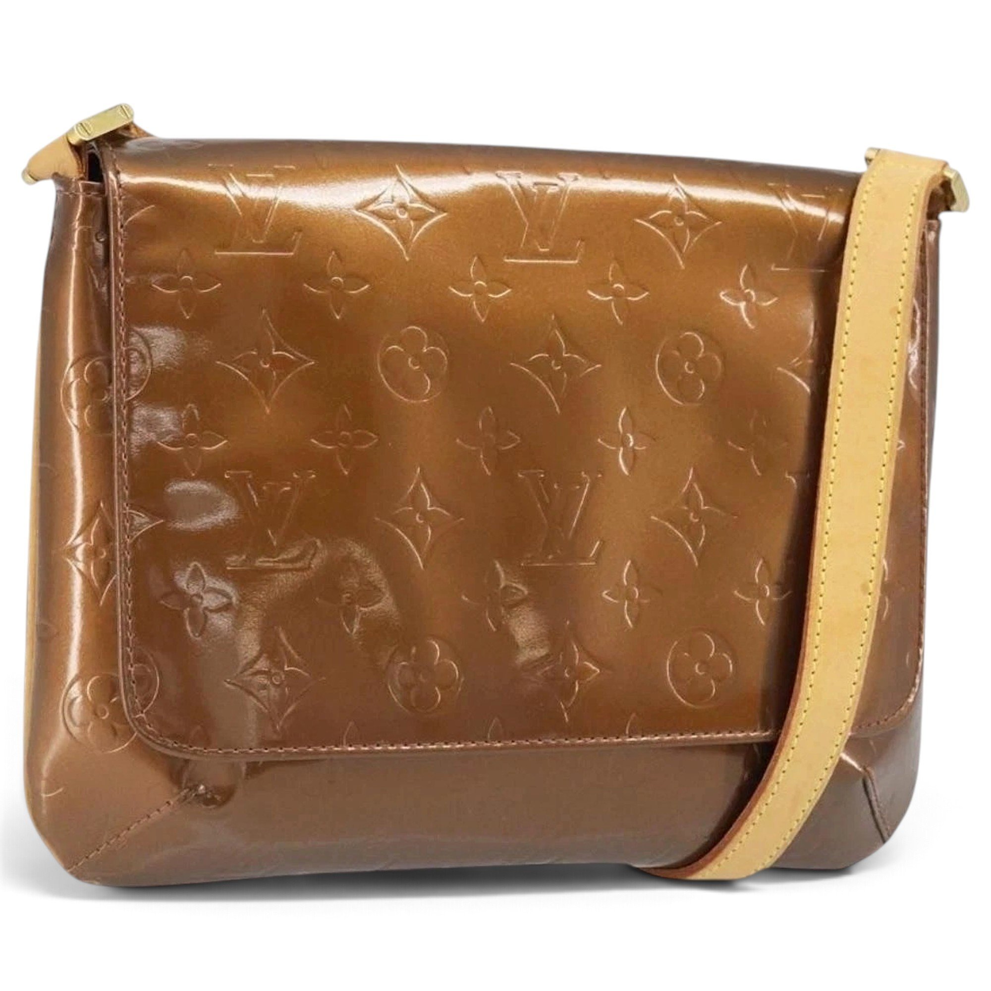 Patent leather handbag