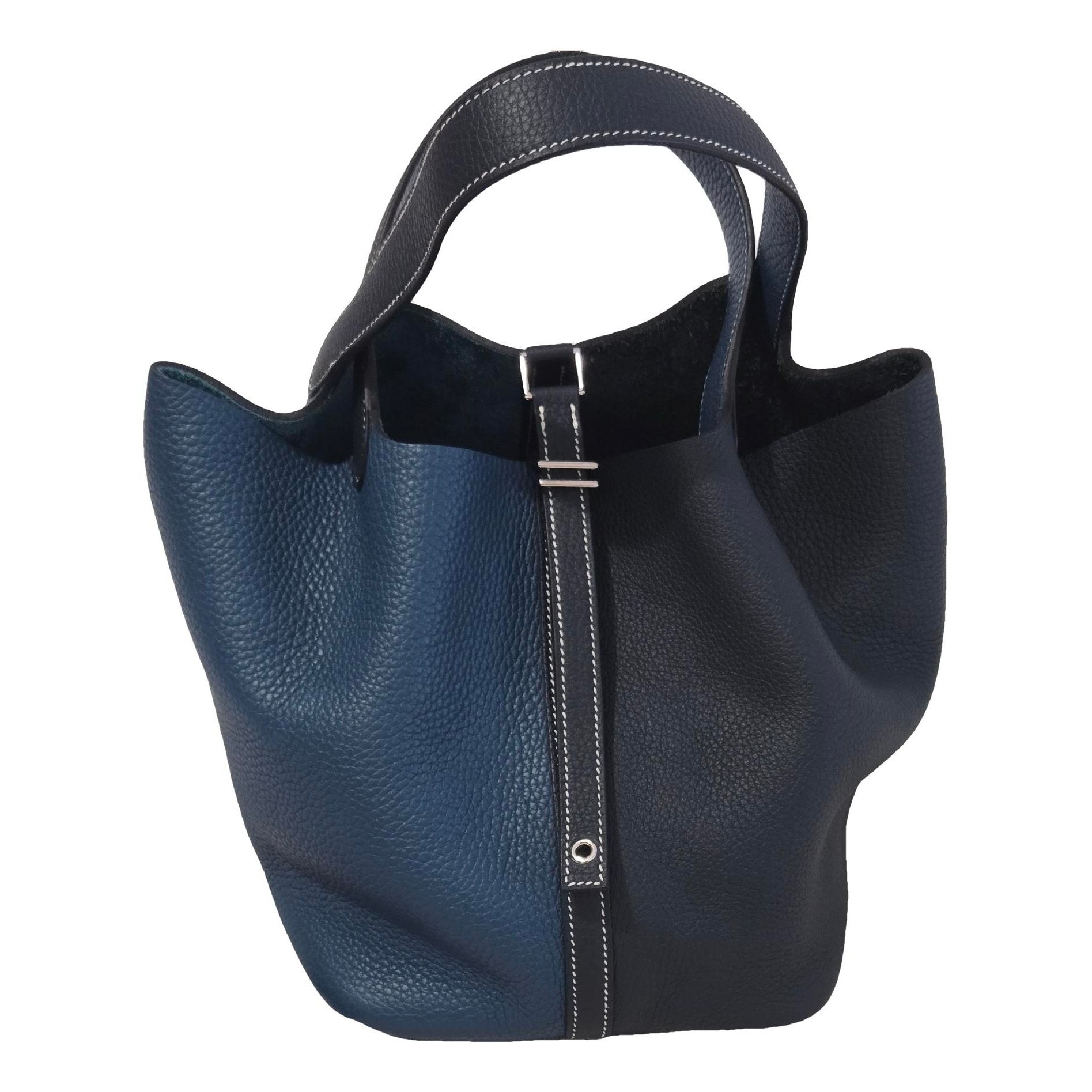 Picotin leather tote