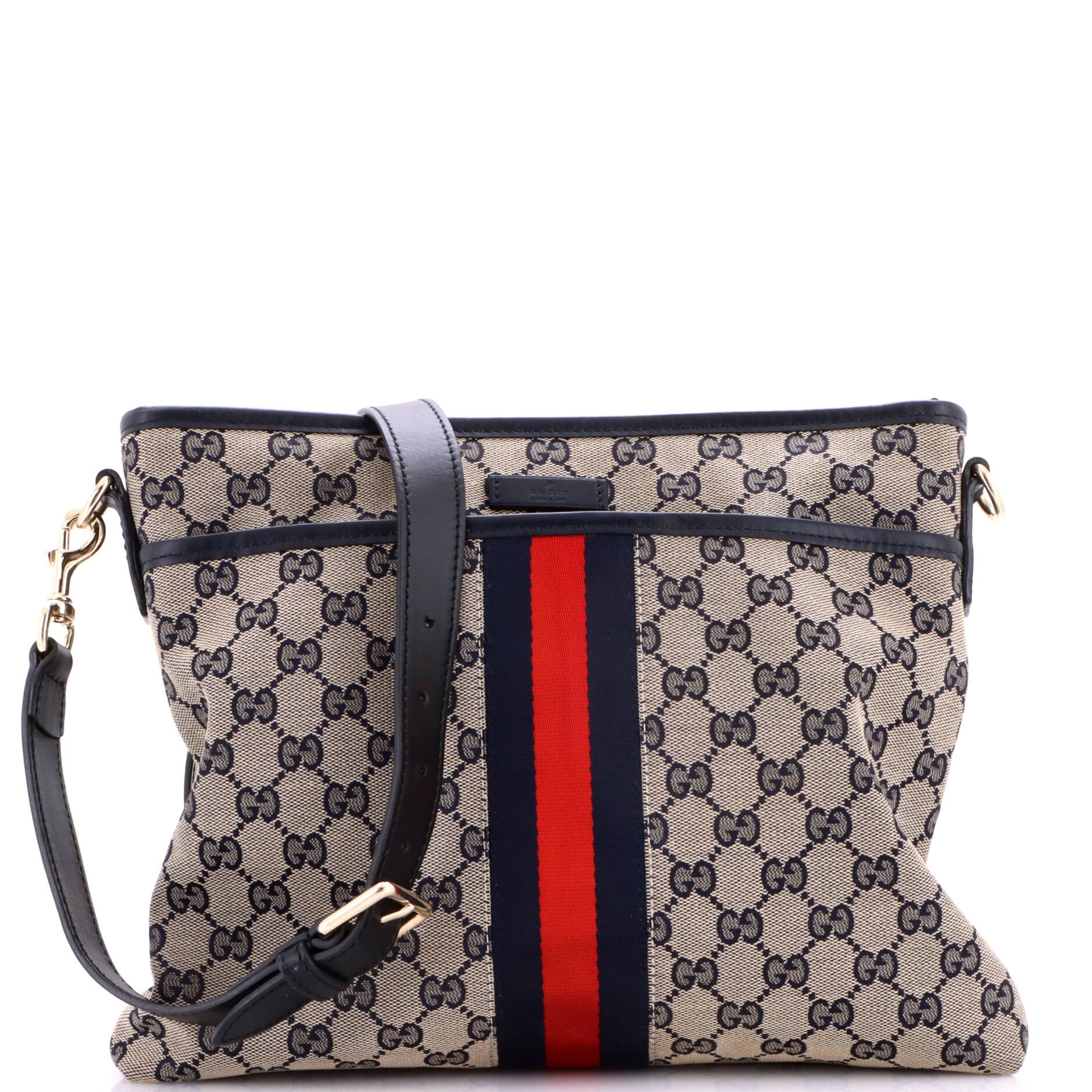 Front Pocket Web Messenger GG Canvas Small