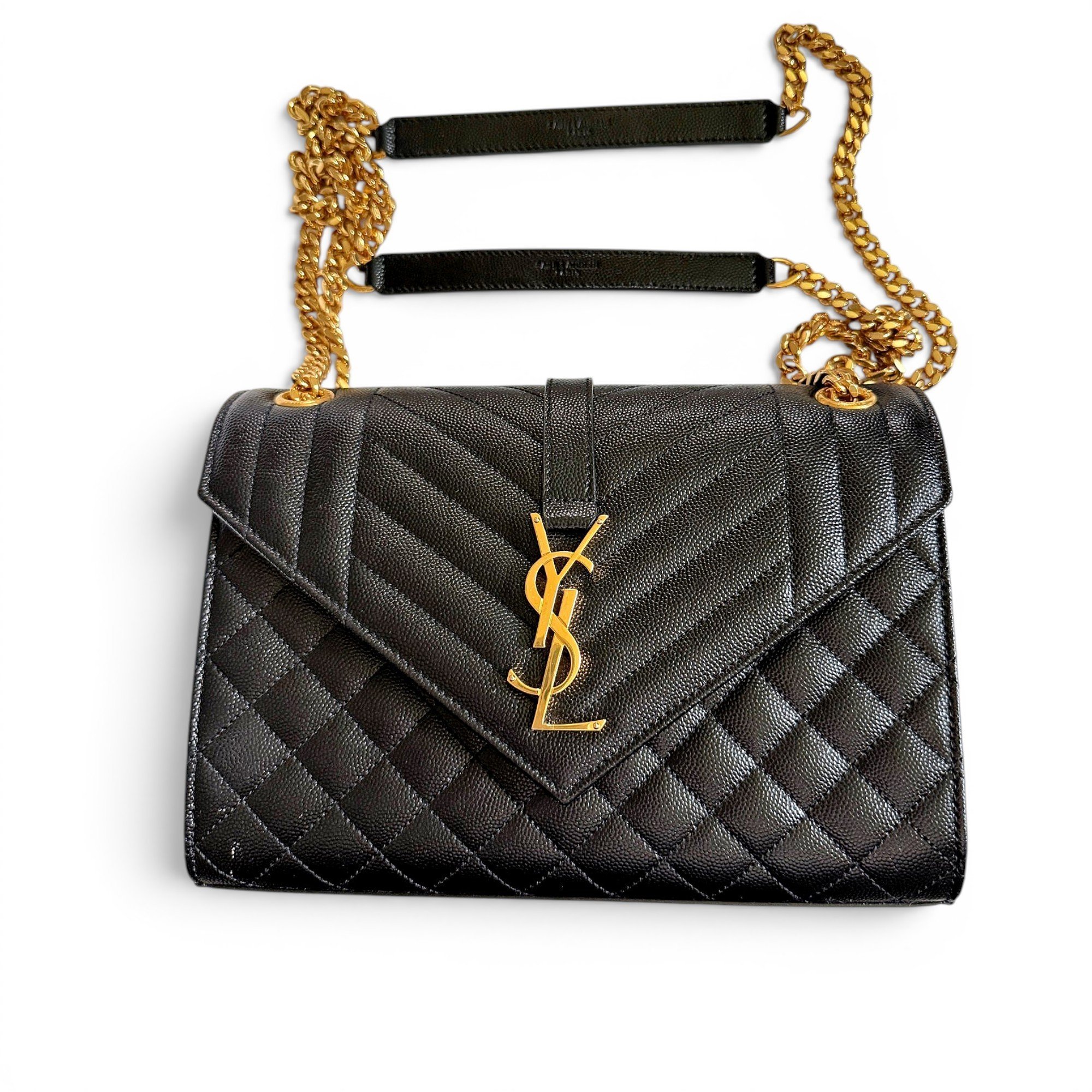 Envelope leather handbag