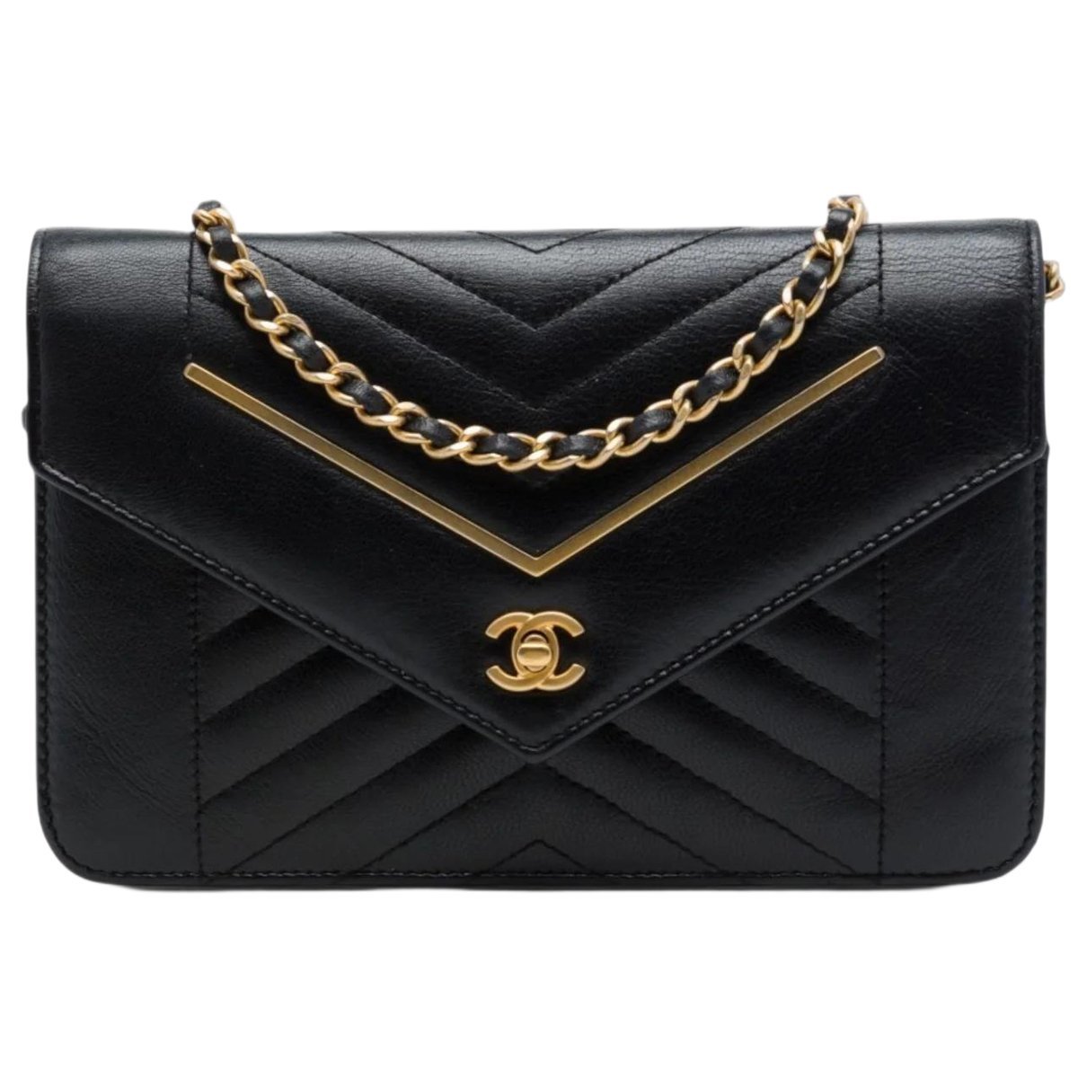 Wallet On Chain leather crossbody bag