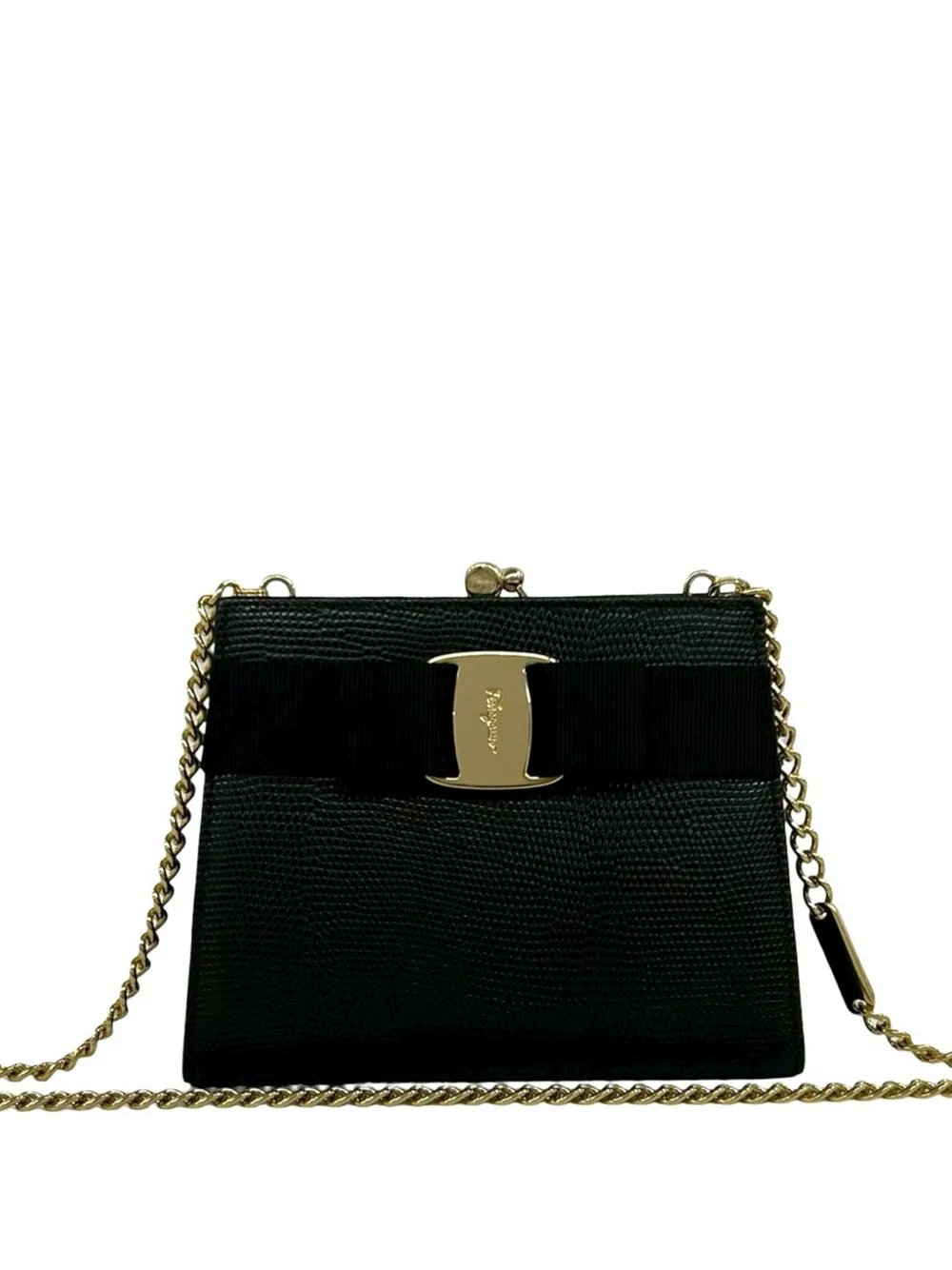 2010-2026 Lizard Embossed Leather Vara Chain crossbody bag