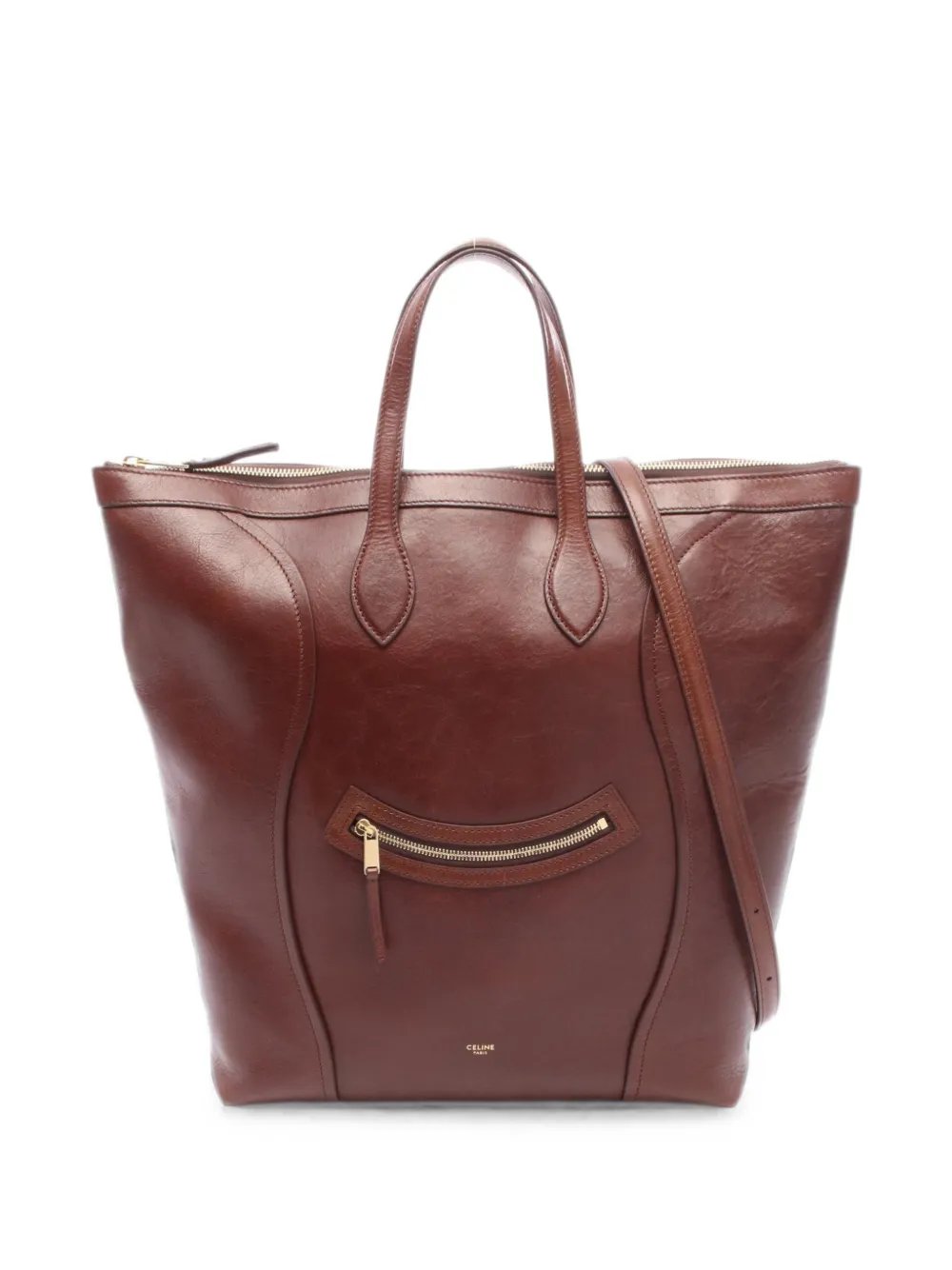 Luggage leather tote bag