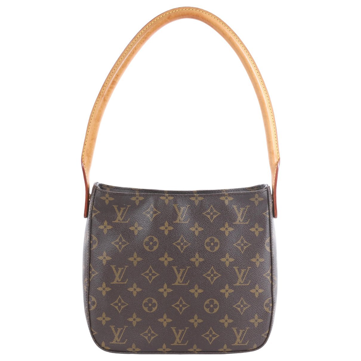 Looping leather handbag