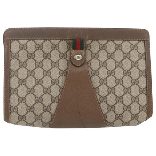 Leather clutch bag