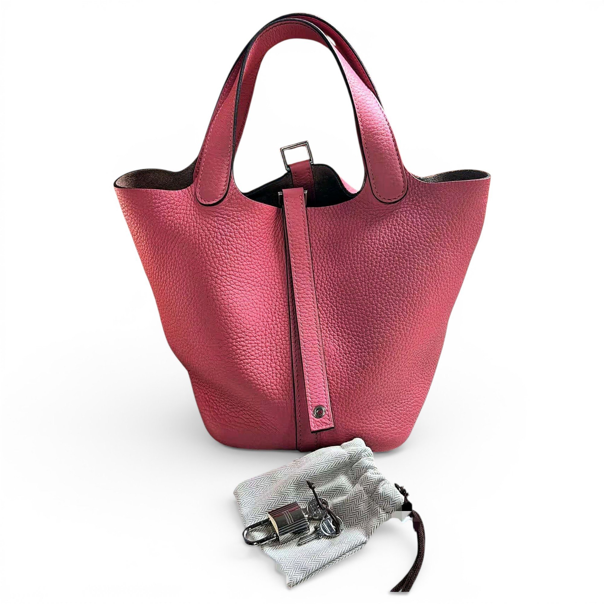 Picotin leather tote