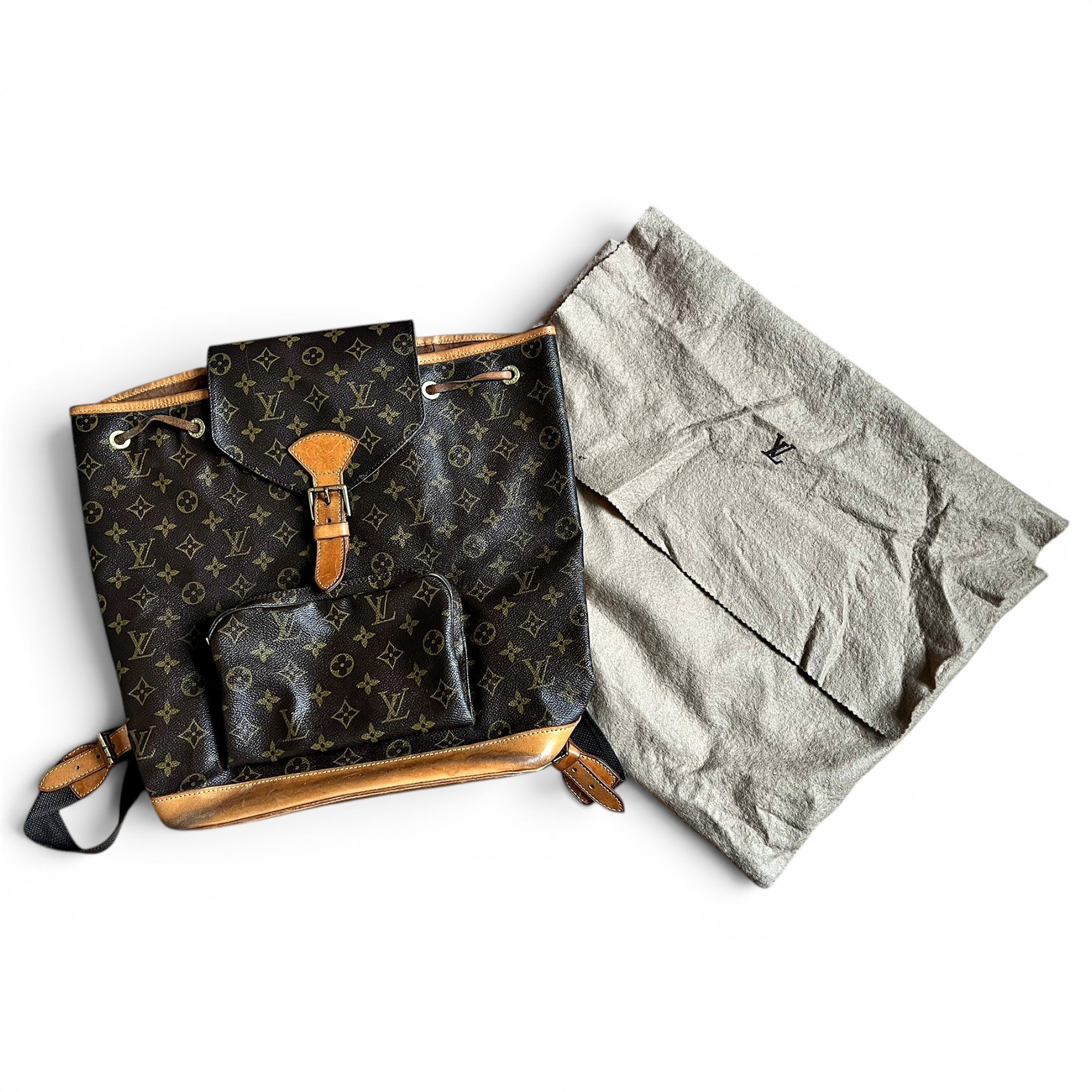 Montsouris Vintage leather backpack