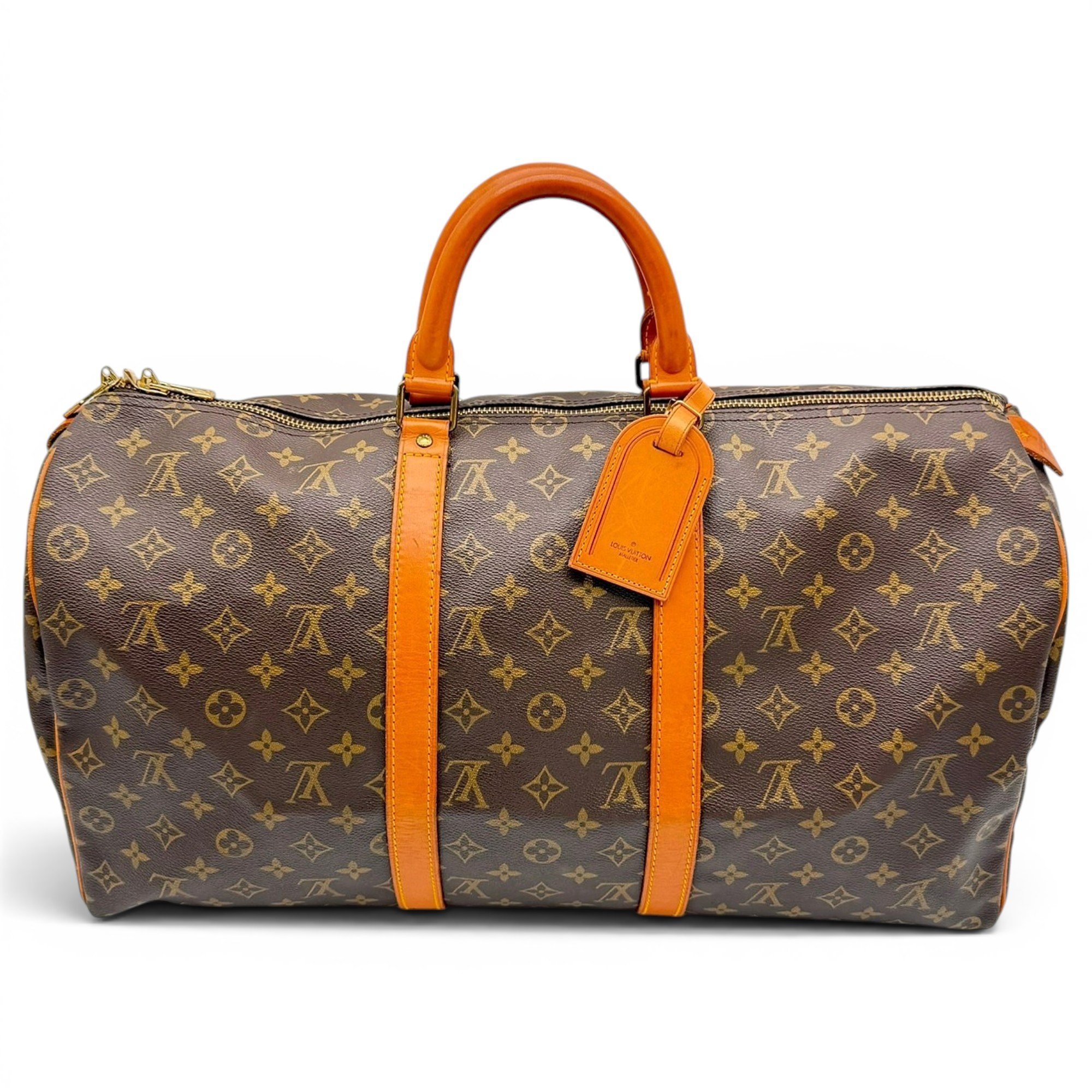 Keepall leather travel bag