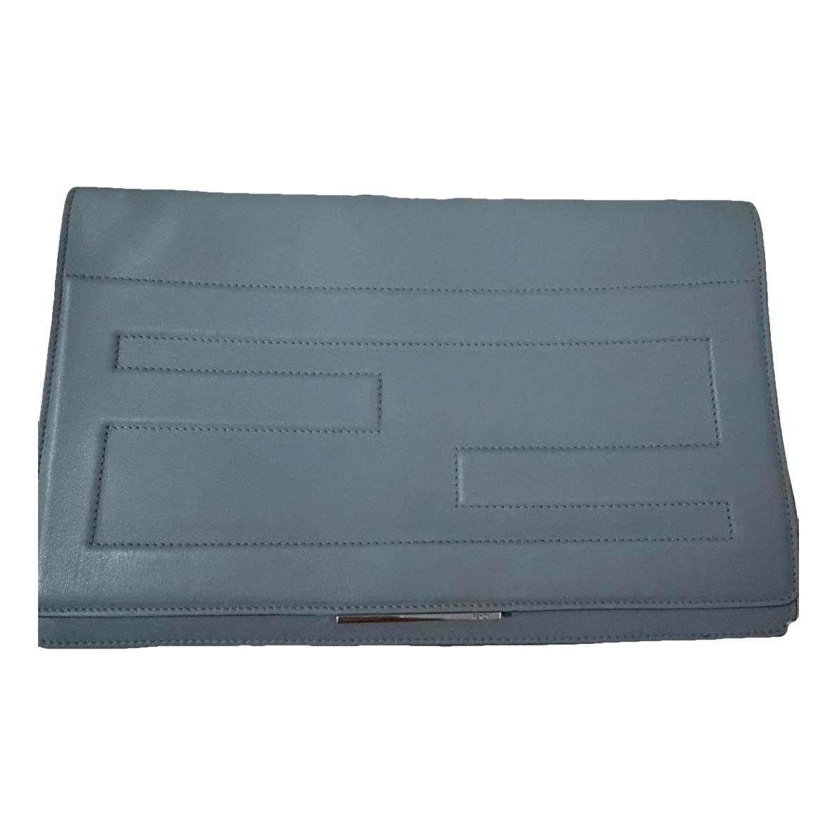 Leather clutch bag