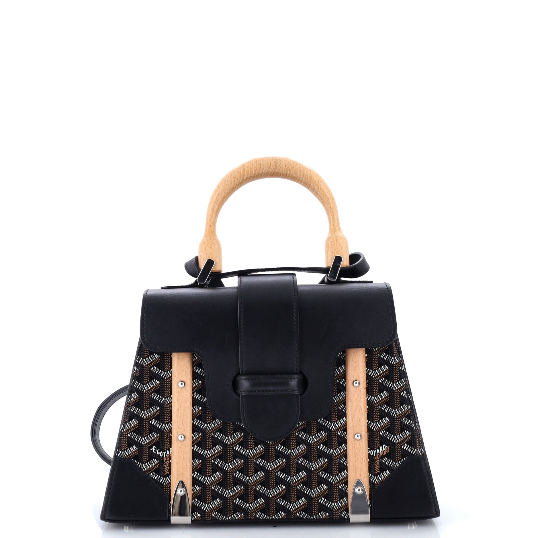 Saigon Top Handle Bag Coated Canvas with Leather PM