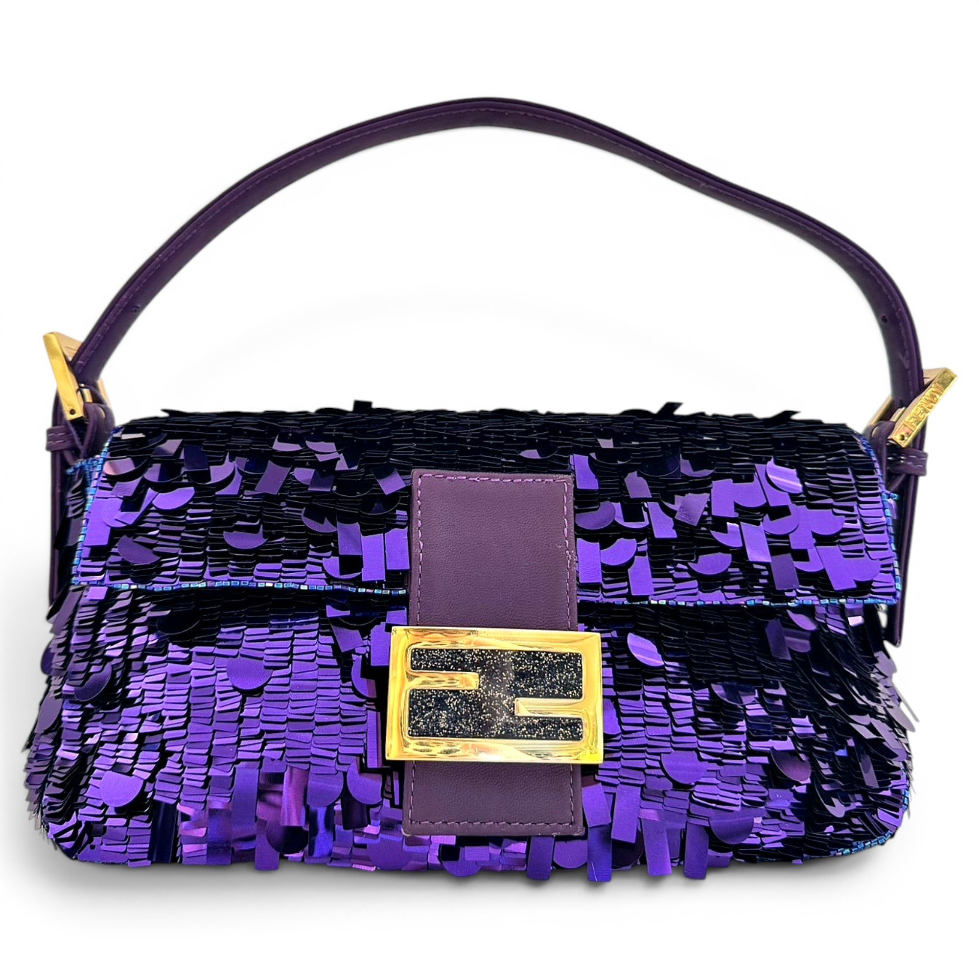 Baguette glitter handbag