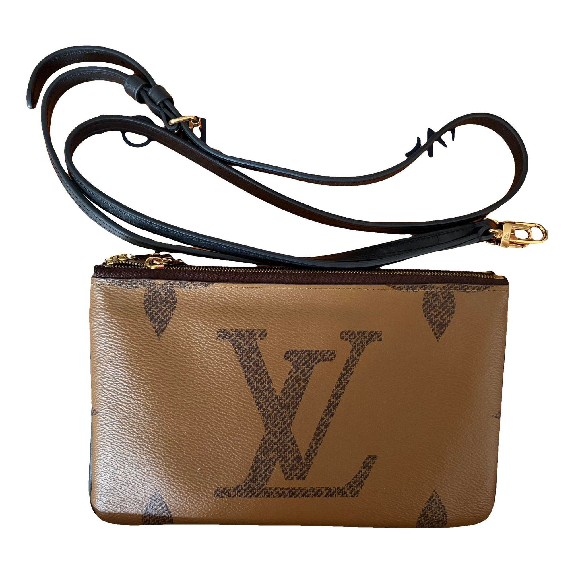 Double zip patent leather crossbody bag