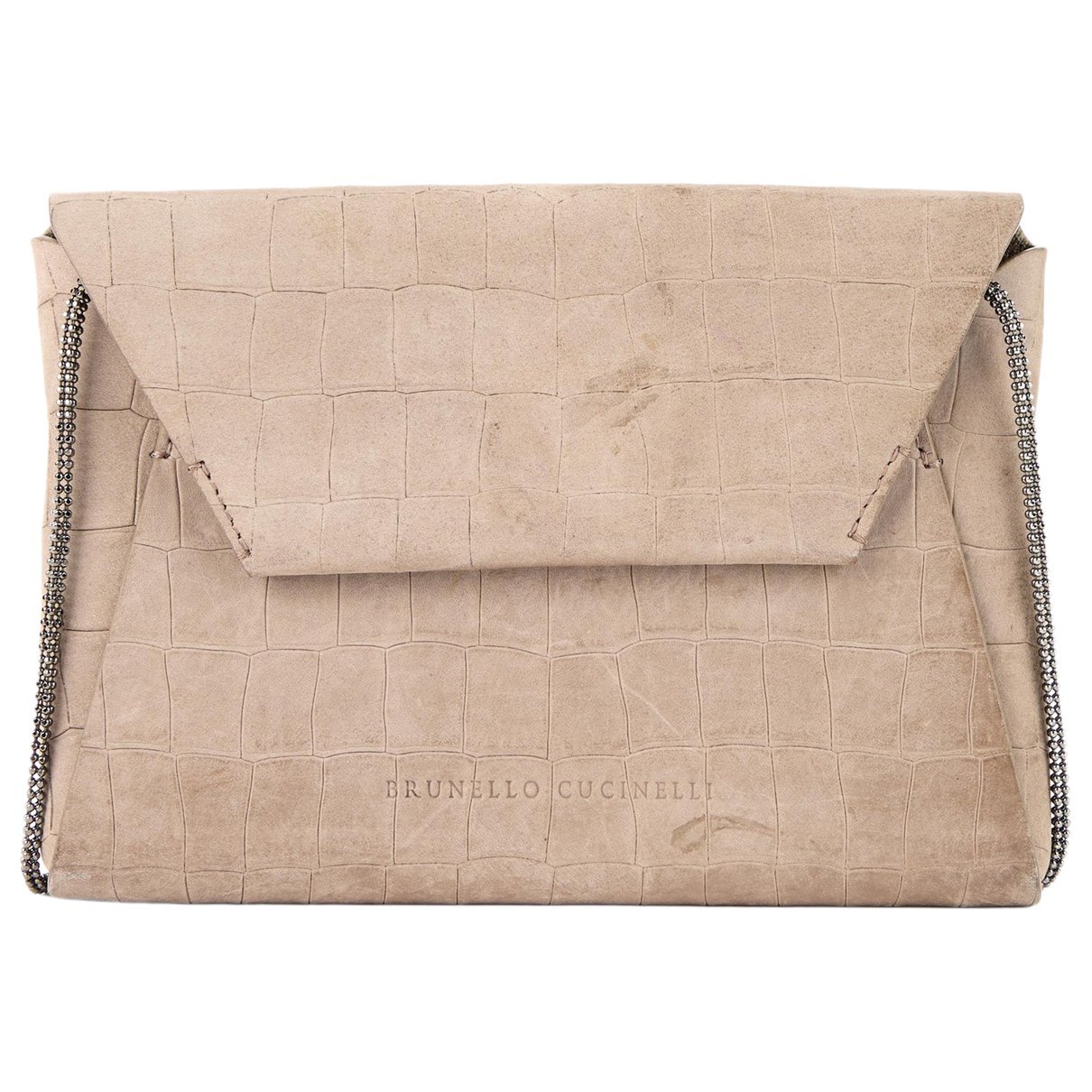 Leather clutch bag
