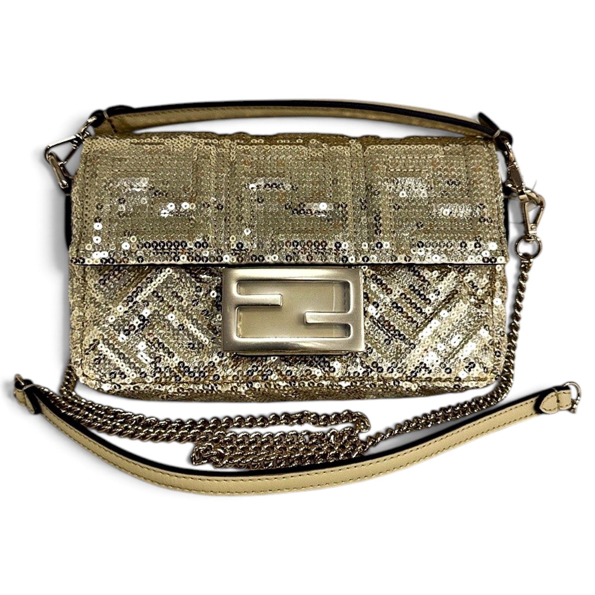 Baguette glitter handbag