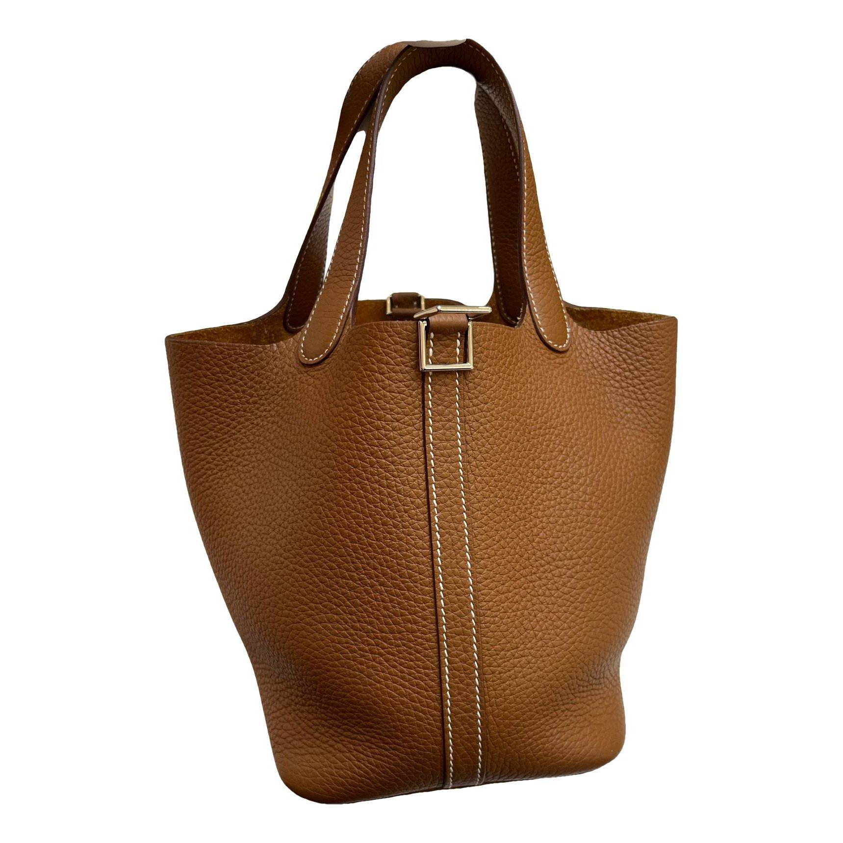 Picotin leather tote