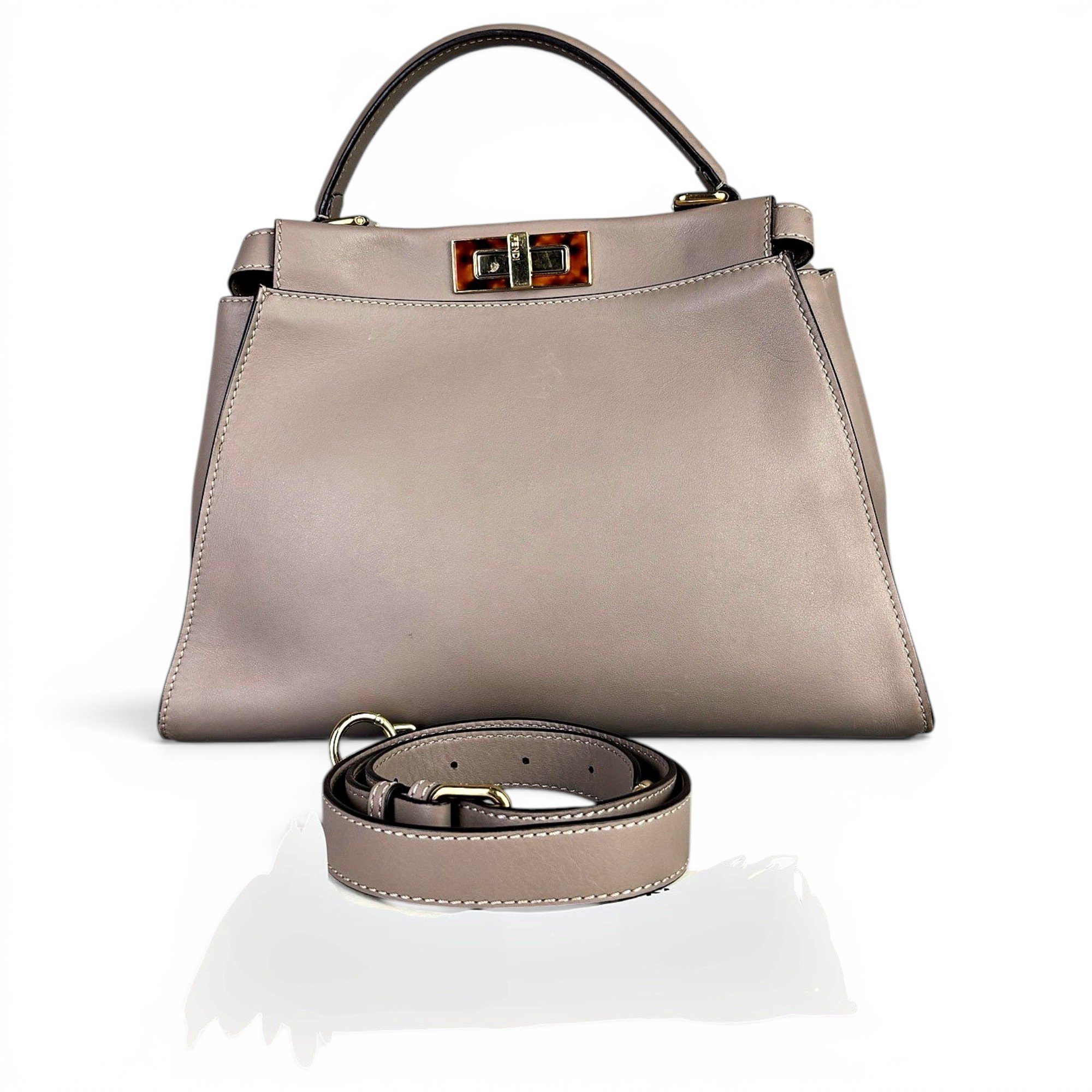 Peekaboo leather handbag
