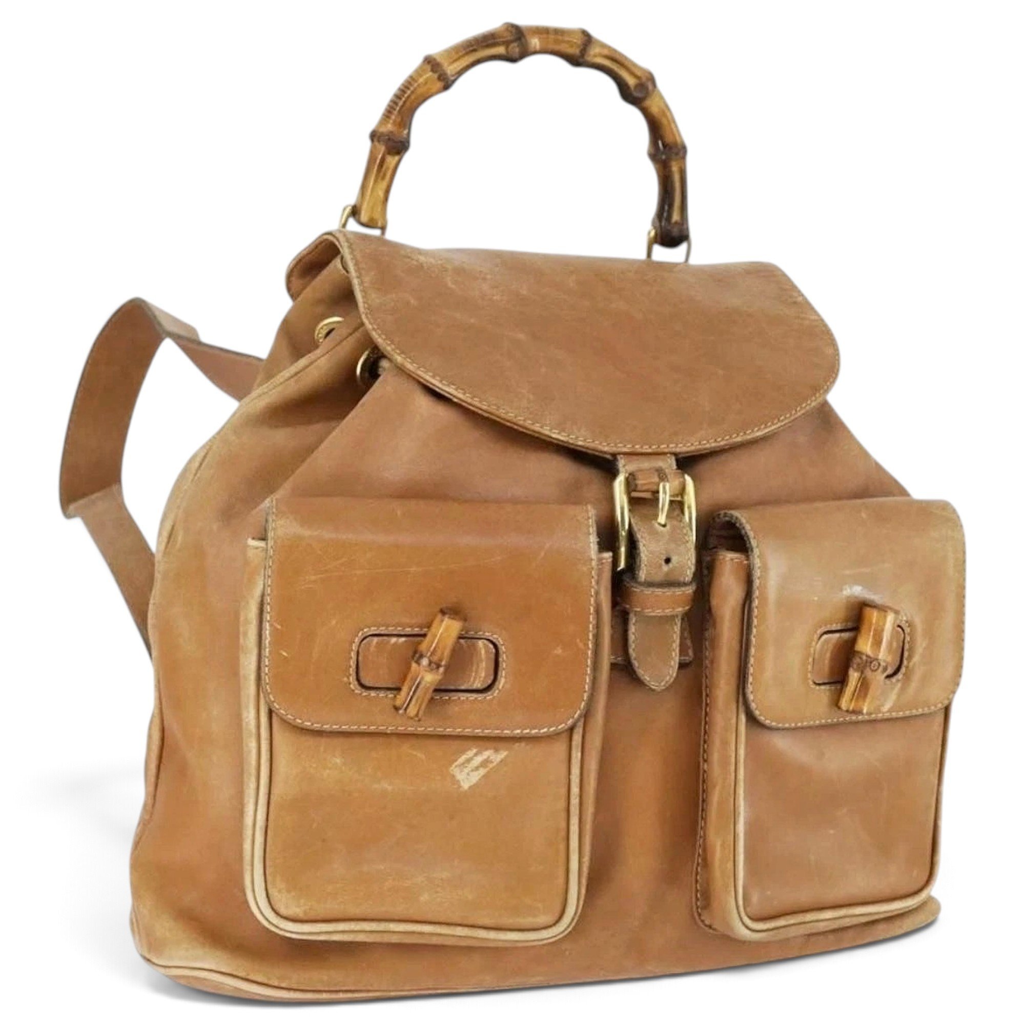 Leather backpack