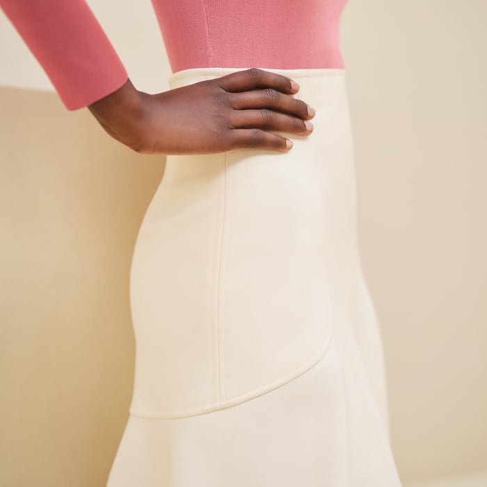 Blanc Cassé Flared Skirt