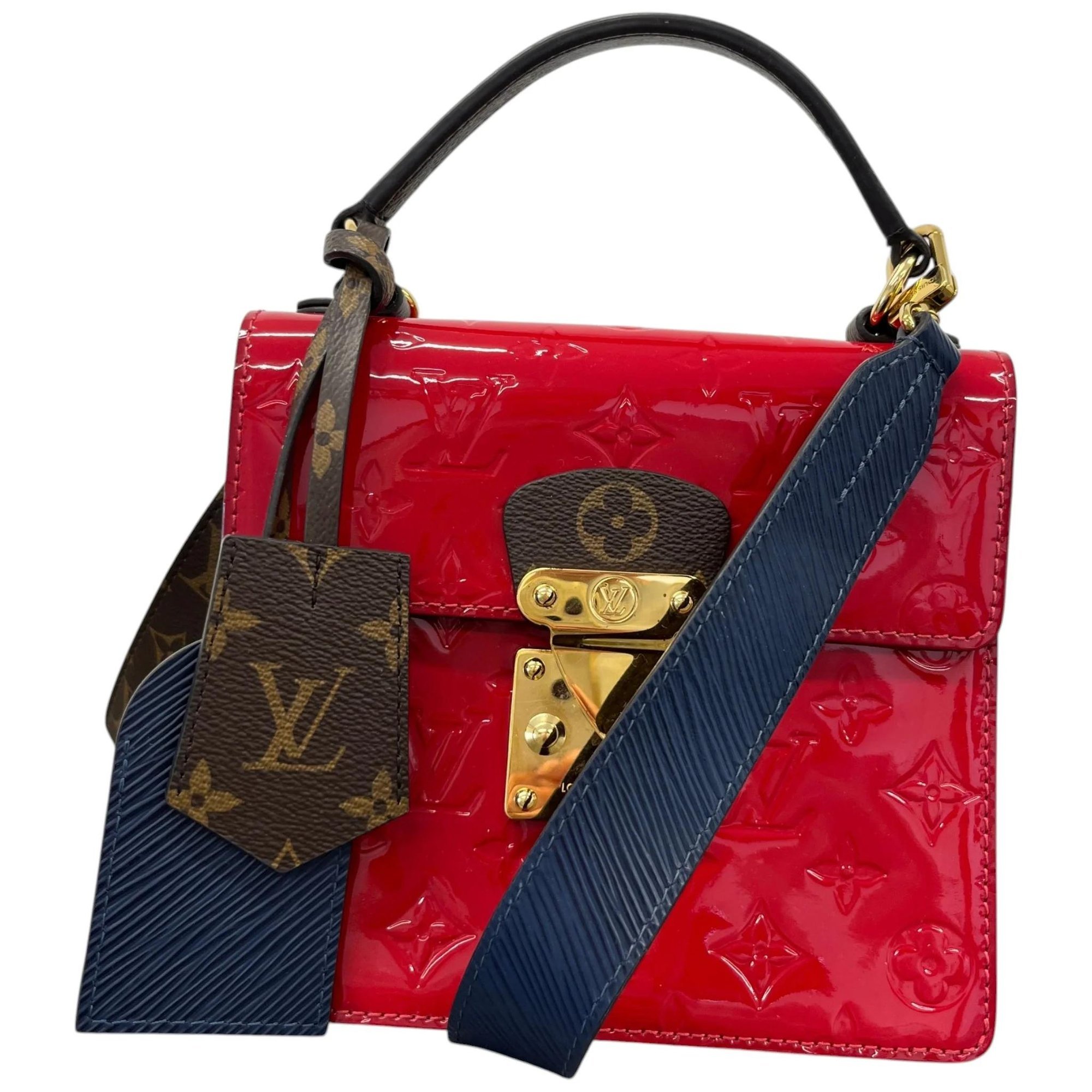 Patent leather handbag