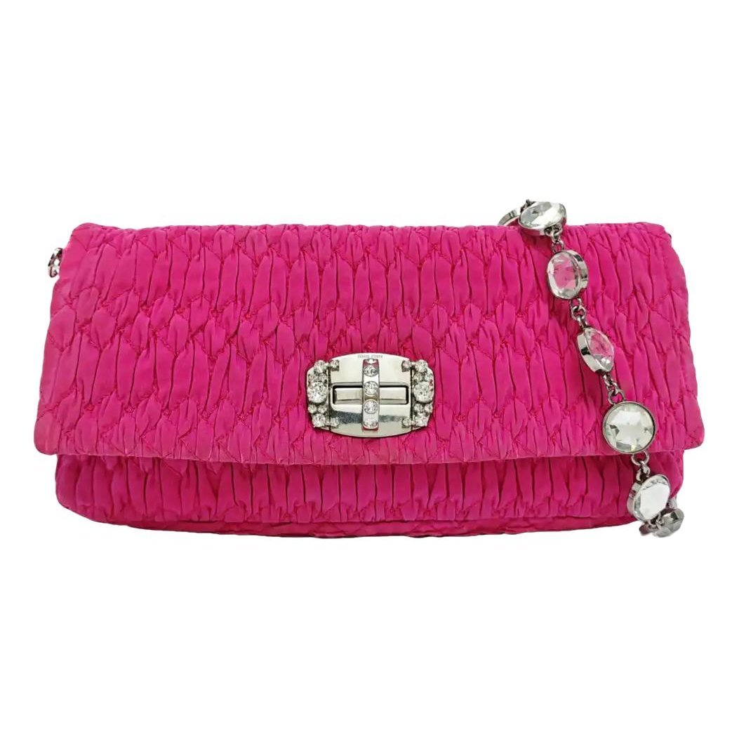Miu Crystal cloth crossbody bag