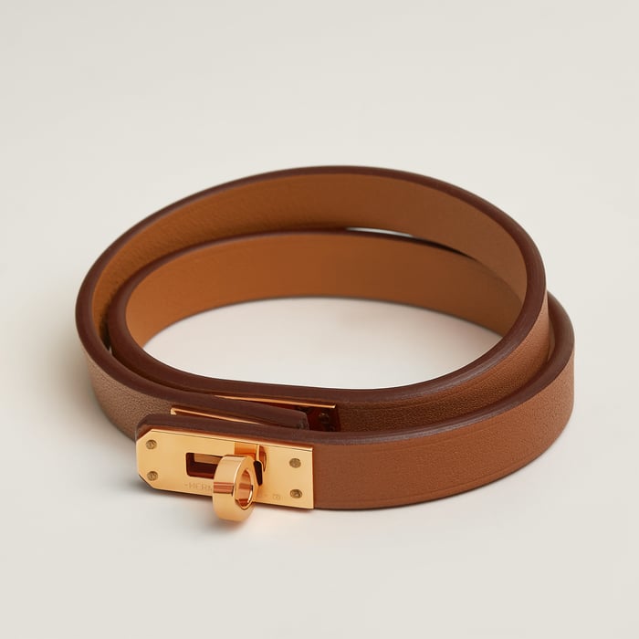 Gold Mini Kelly Double Tour Bracelet