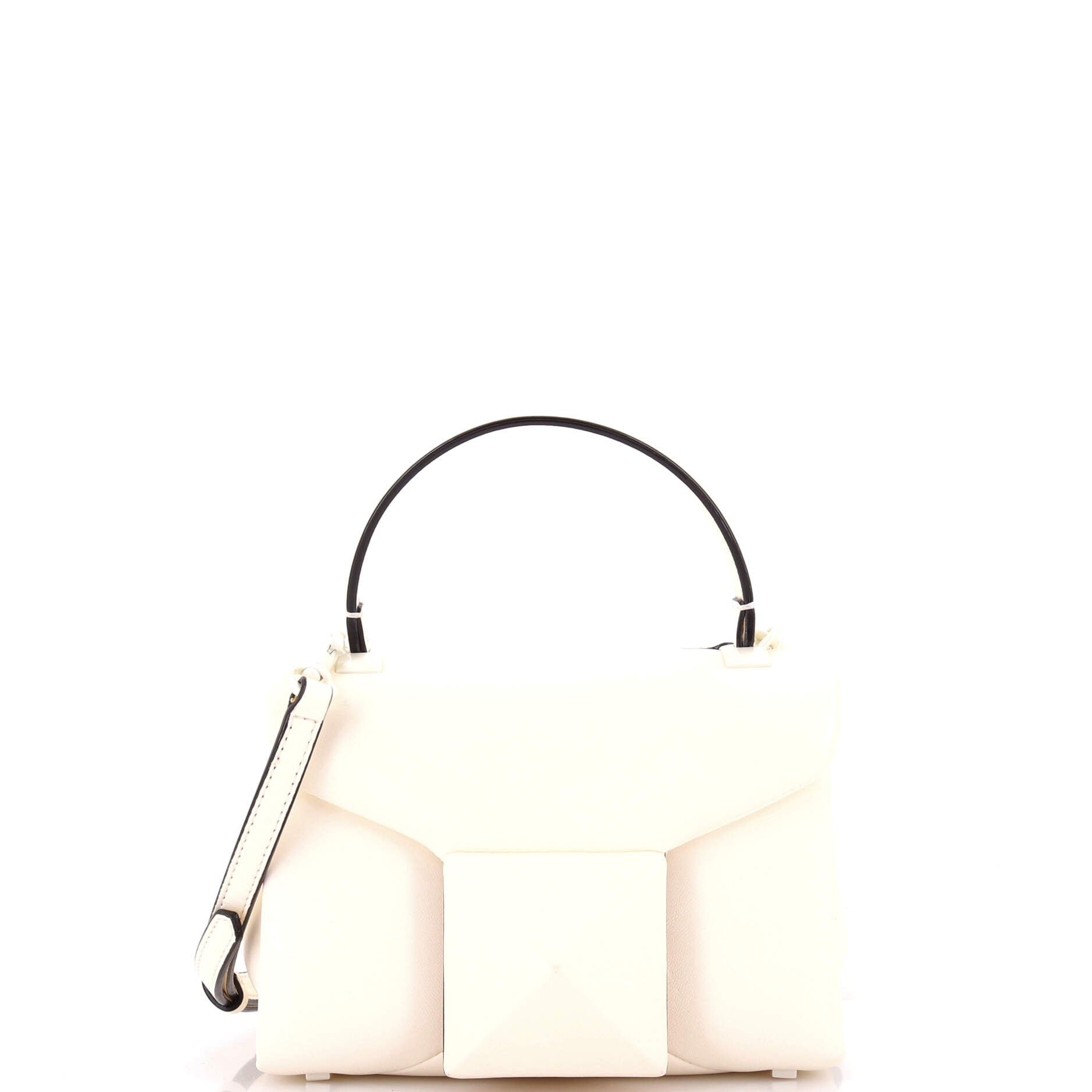 One Stud Top Handle Flap Bag Leather Mini