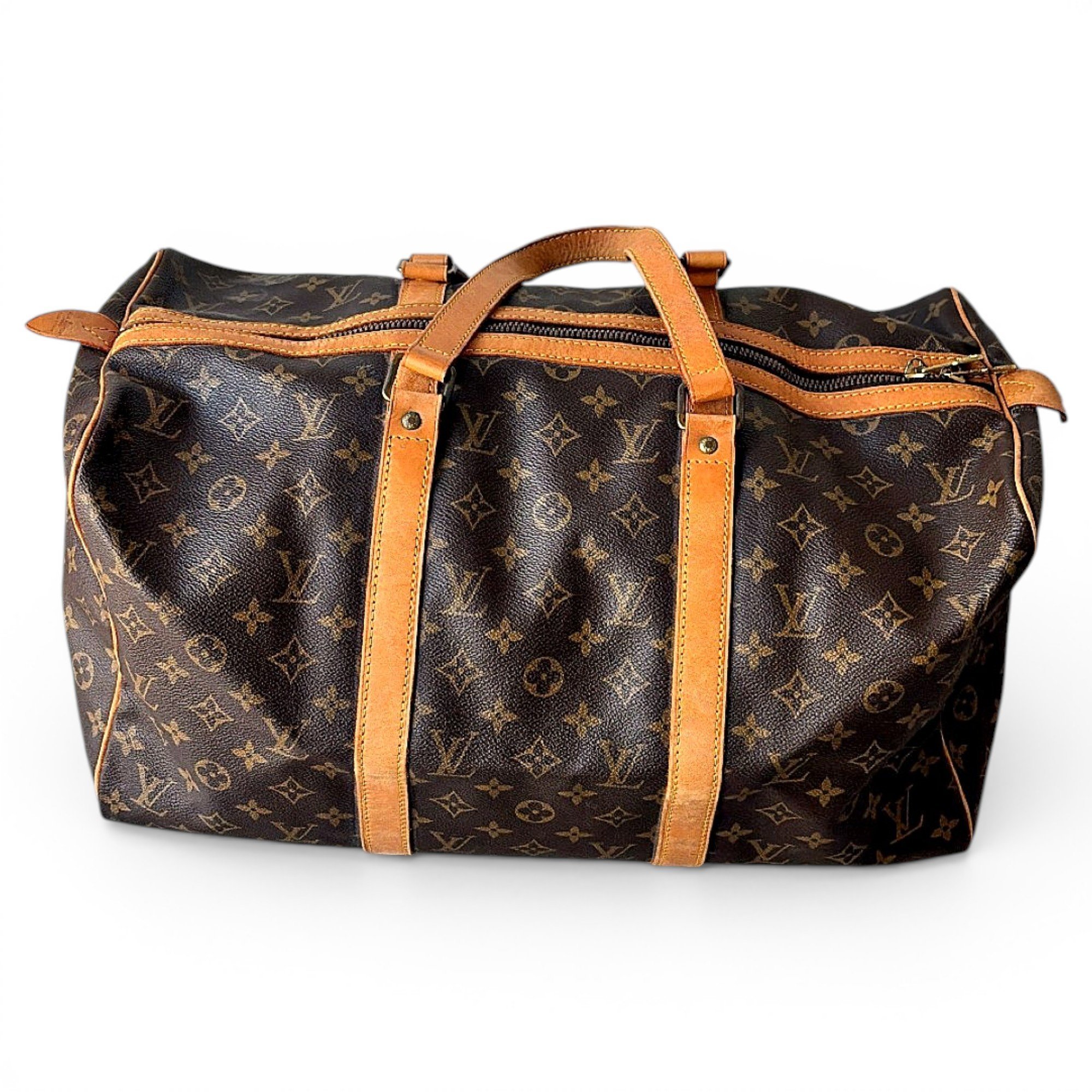 Keepall leather travel bag