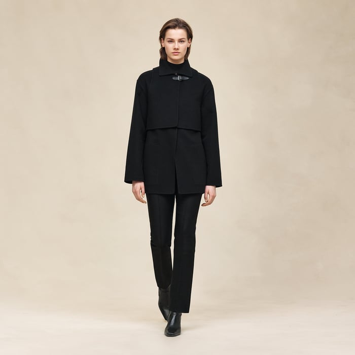 Noir Trench Modular Cashmere Coat