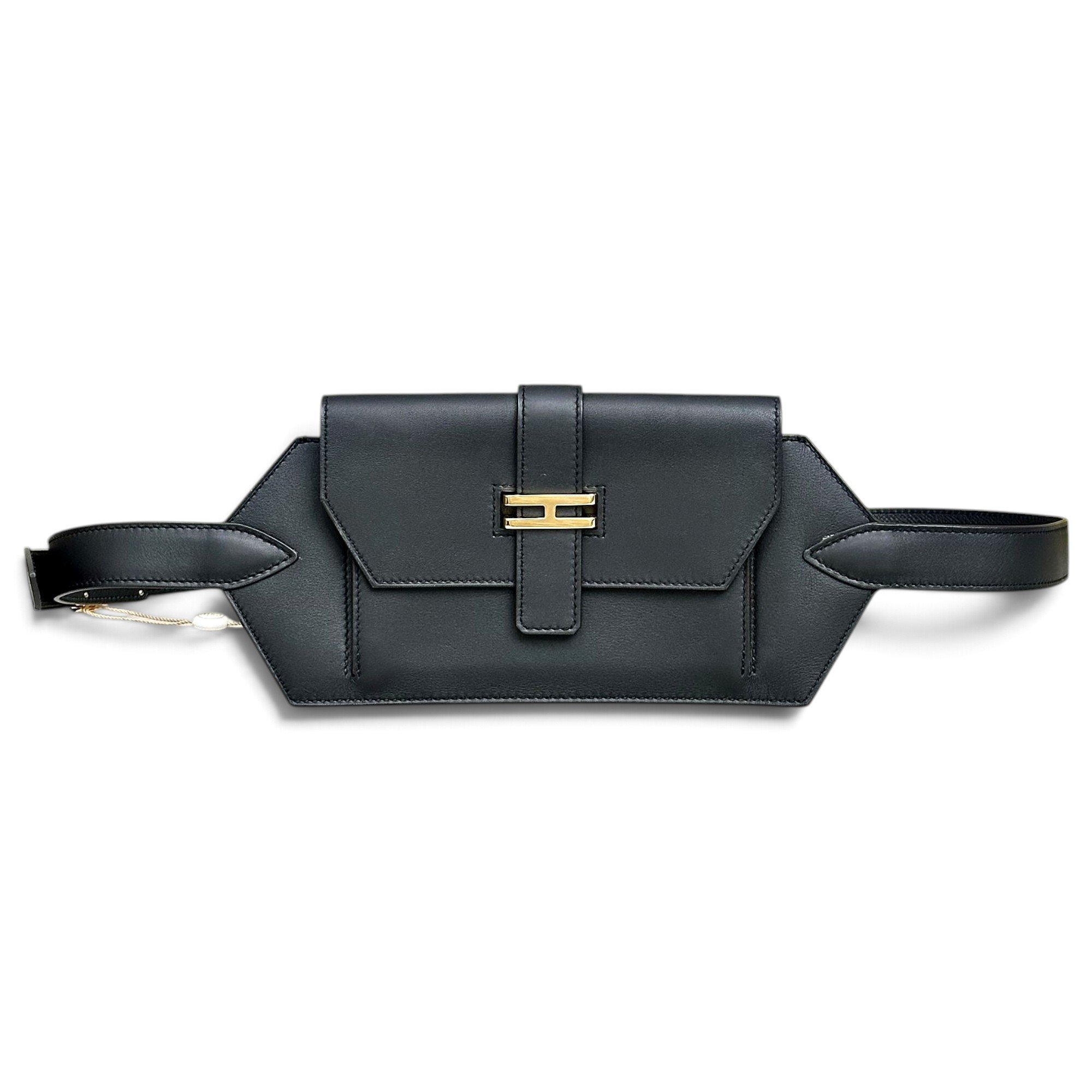 Leather clutch bag