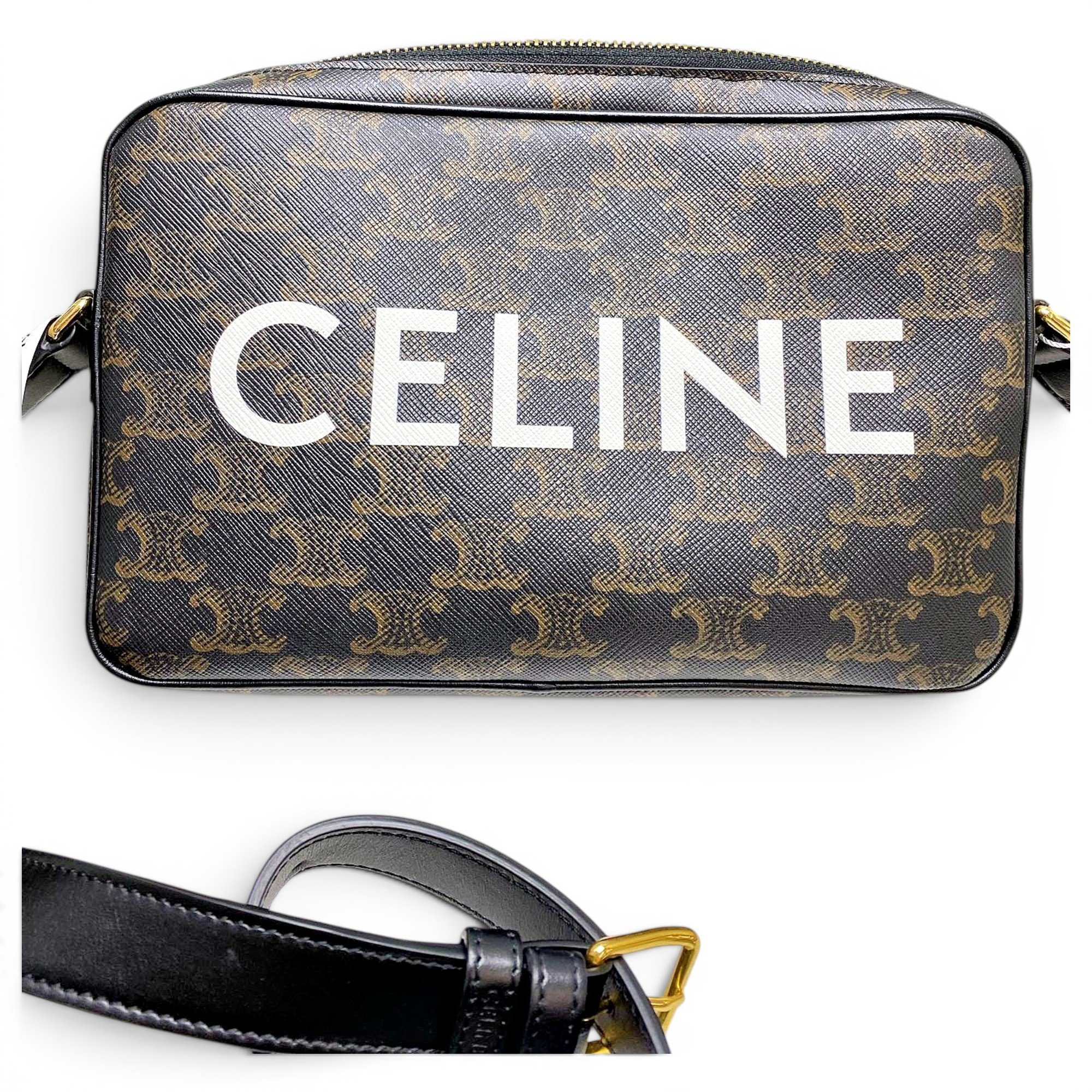 Trio leather crossbody bag