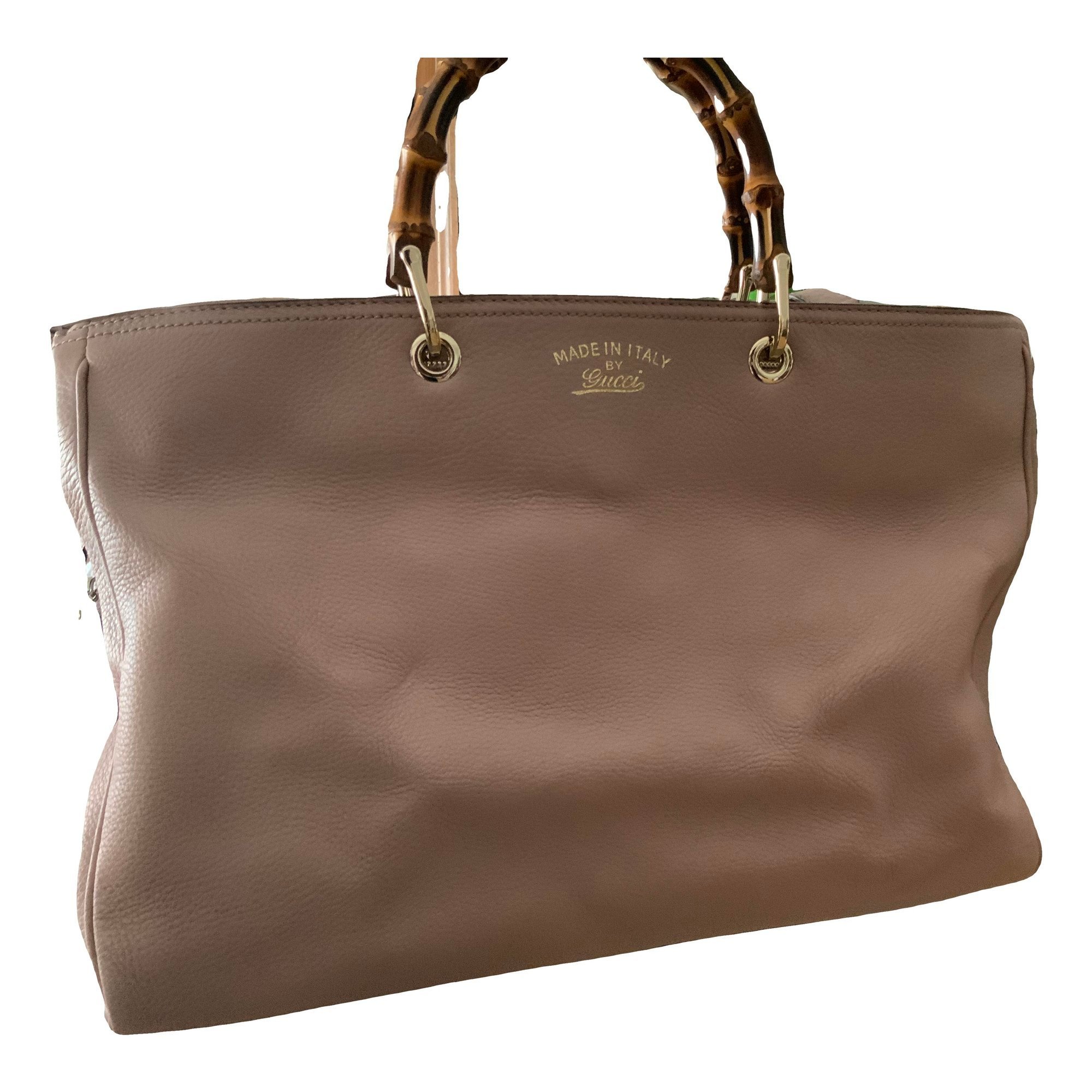 Bamboo leather handbag