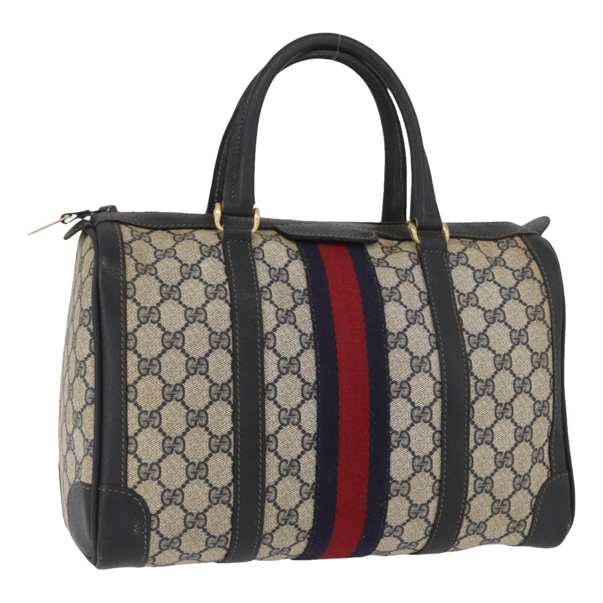 Boston leather bowling bag