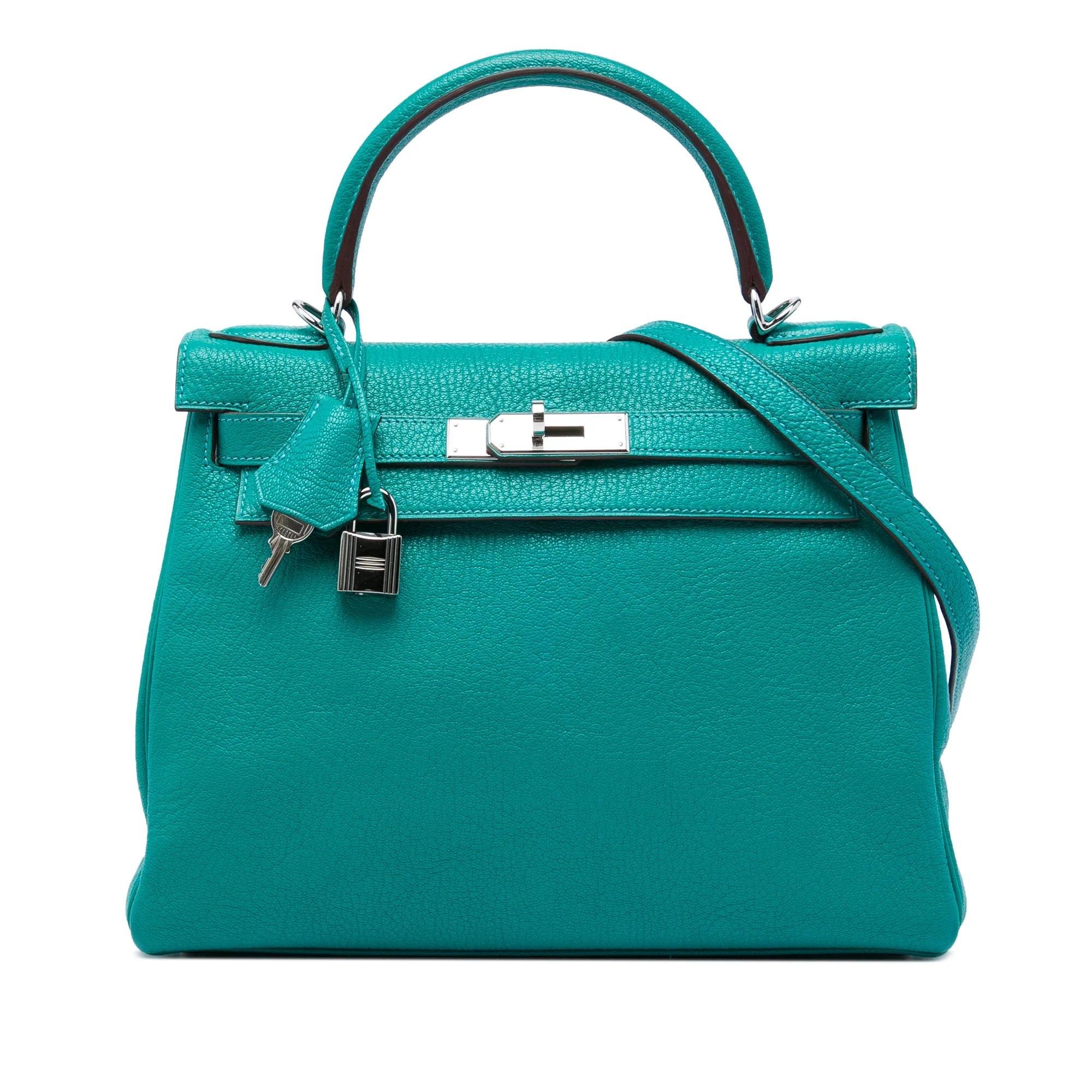 Hermes Kelly 28 Handbag Clemence Leather 2008